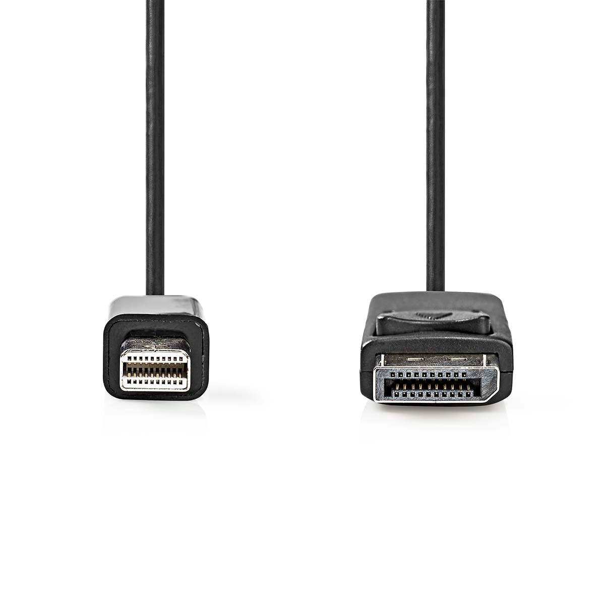 Mini Displayport Cable | DisplayPort 1.2 | Mini DisplayPort Male | DisplayPort Male | 21.6 Gbps | Nickel Plated | 1.00 m | Round | PVC | Black | Label