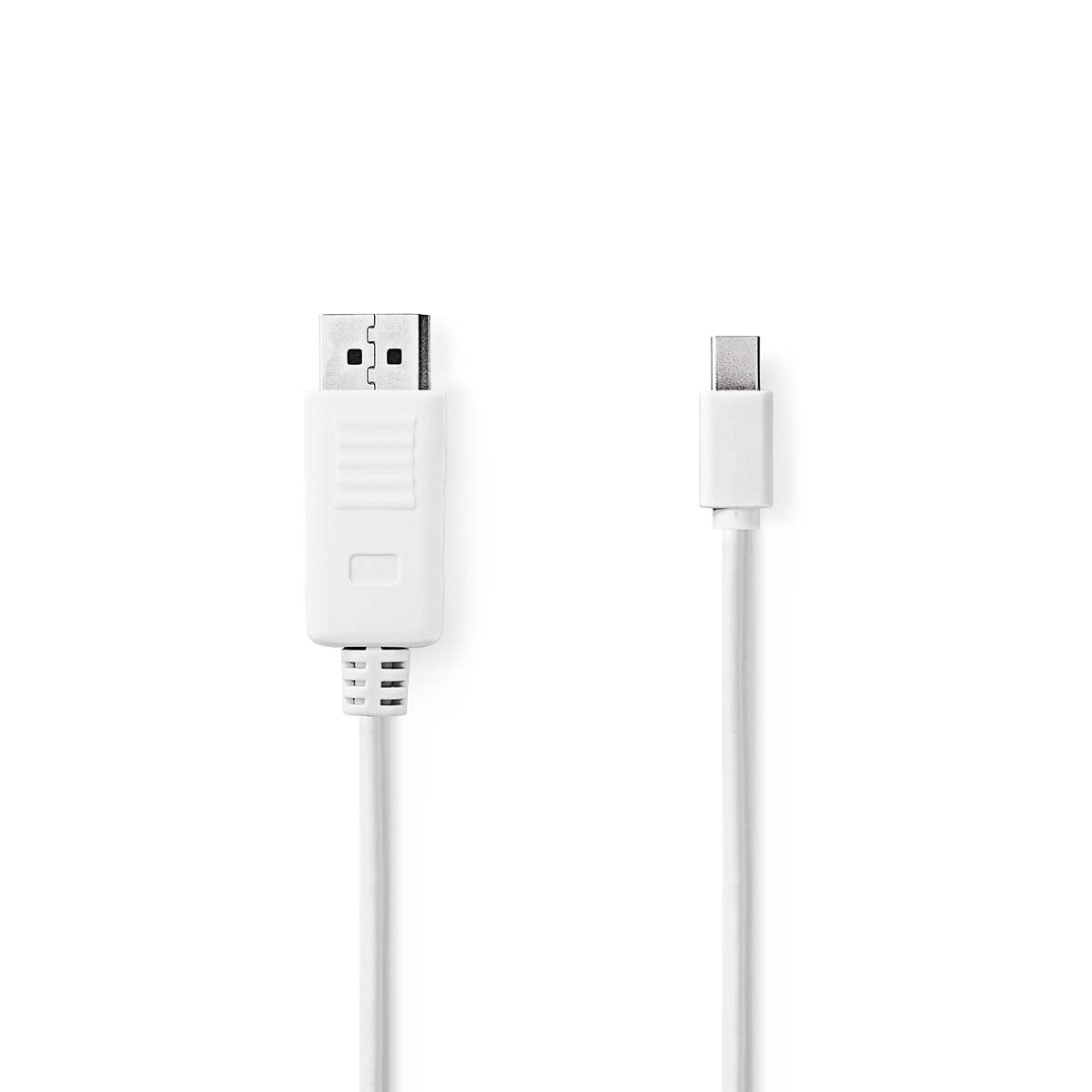Mini Displayport Cable | DisplayPort 1.2 | Mini DisplayPort Male | DisplayPort Male | 21.6 Gbps | Nickel Plated | 2.00 m | Round | PVC | White | Plastic bag
