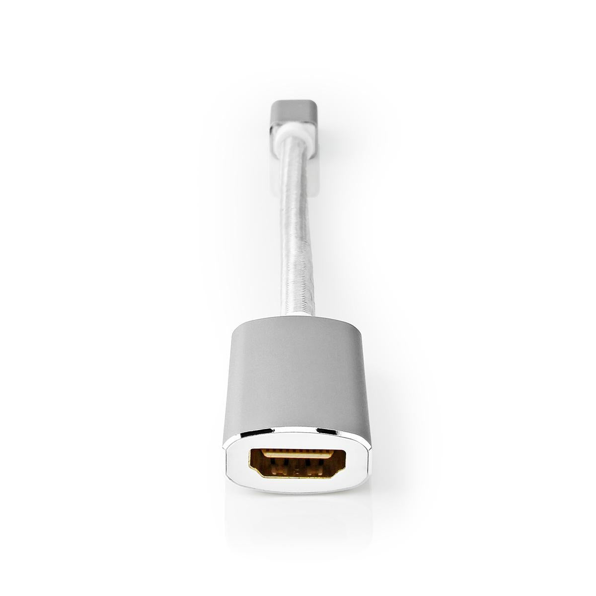 Mini Displayport Cable | DisplayPort 1.2 | Mini DisplayPort Male | HDMI™ Output | 21.6 Gbps | Gold Plated | 0.20 m | Round | Braided | Silver | Carton with covered window