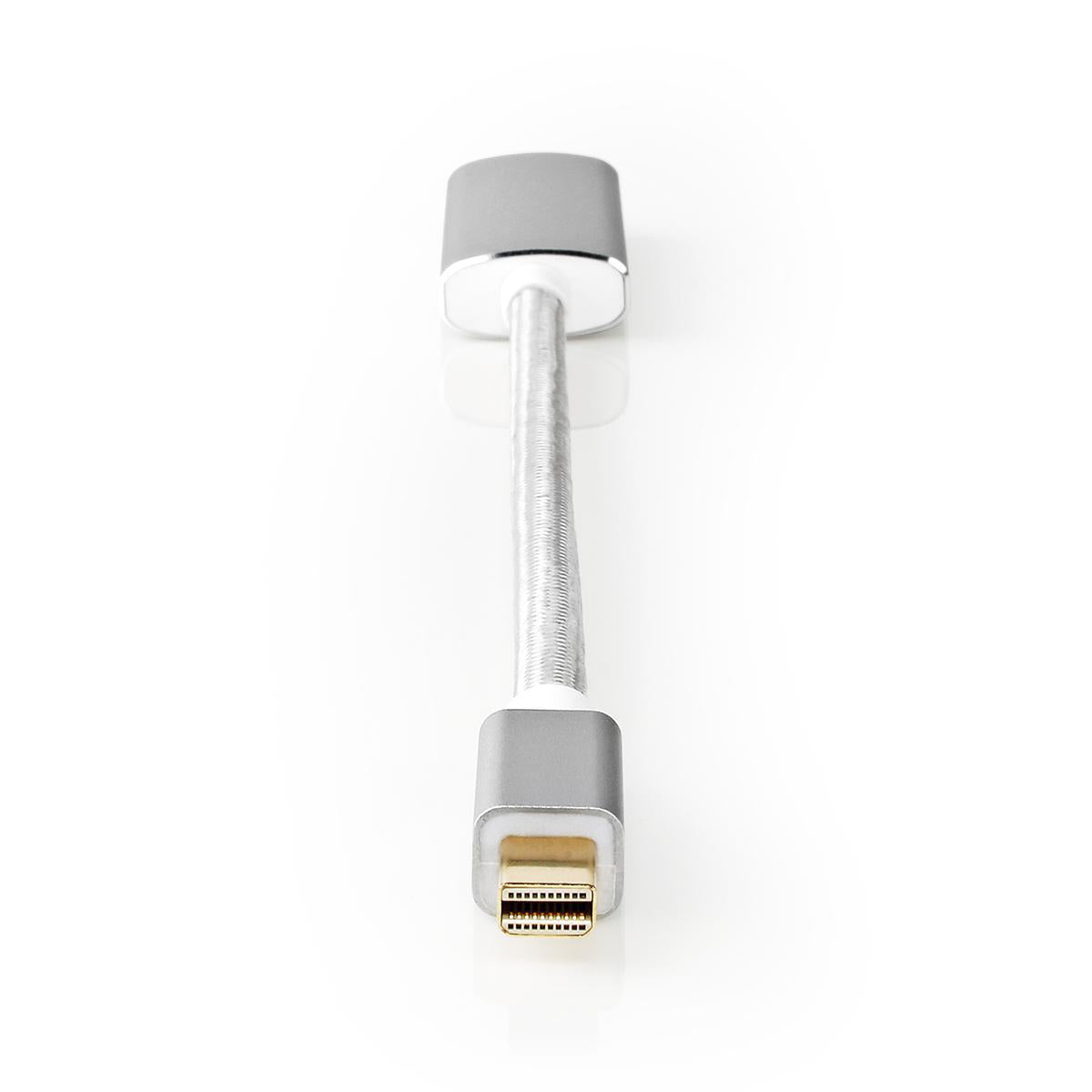 Mini Displayport Cable | DisplayPort 1.2 | Mini DisplayPort Male | HDMI™ Output | 21.6 Gbps | Gold Plated | 0.20 m | Round | Braided | Silver | Carton with covered window