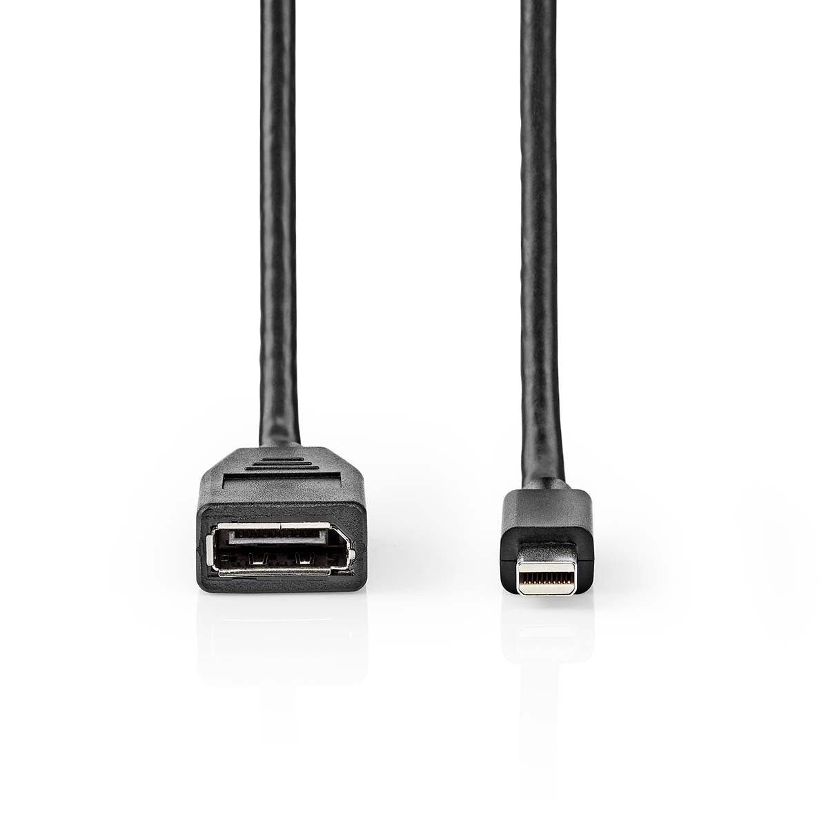 Mini Displayport Cable | DisplayPort 1.4 | Mini DisplayPort Male | DisplayPort Female | 48 Gbps | Nickel Plated | 0.20 m | Round | PVC | Black | Blisters
