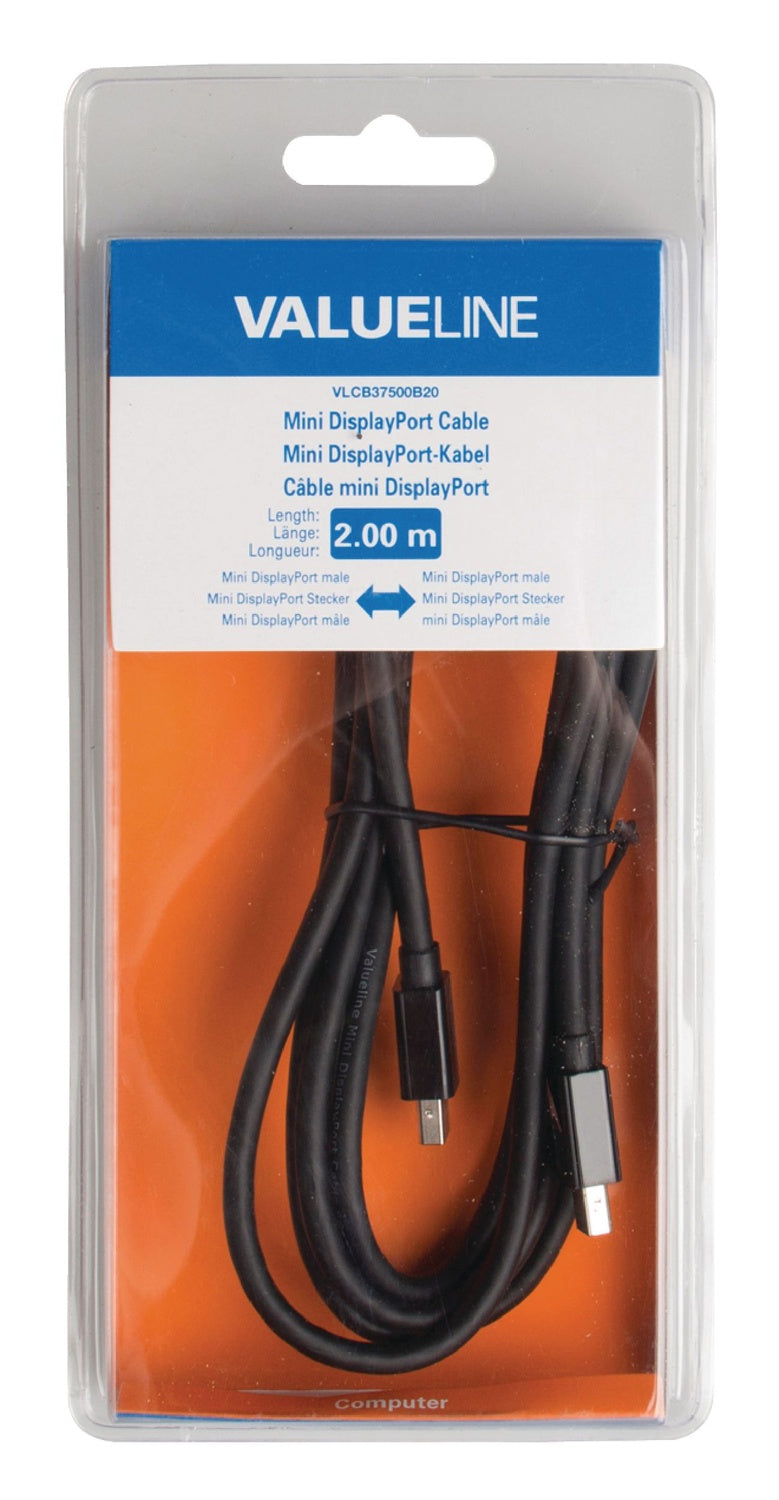 Mini Displayport Cable Mini DisplayPort male - Mini DisplayPort male 2.00 m Black