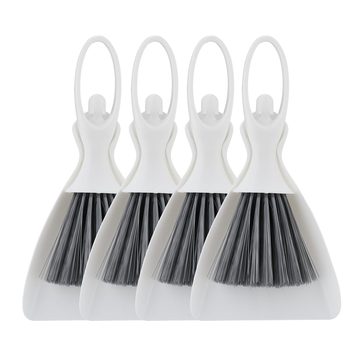 Mini Dustpan & Brush Set, 4-Pack, Compact Design