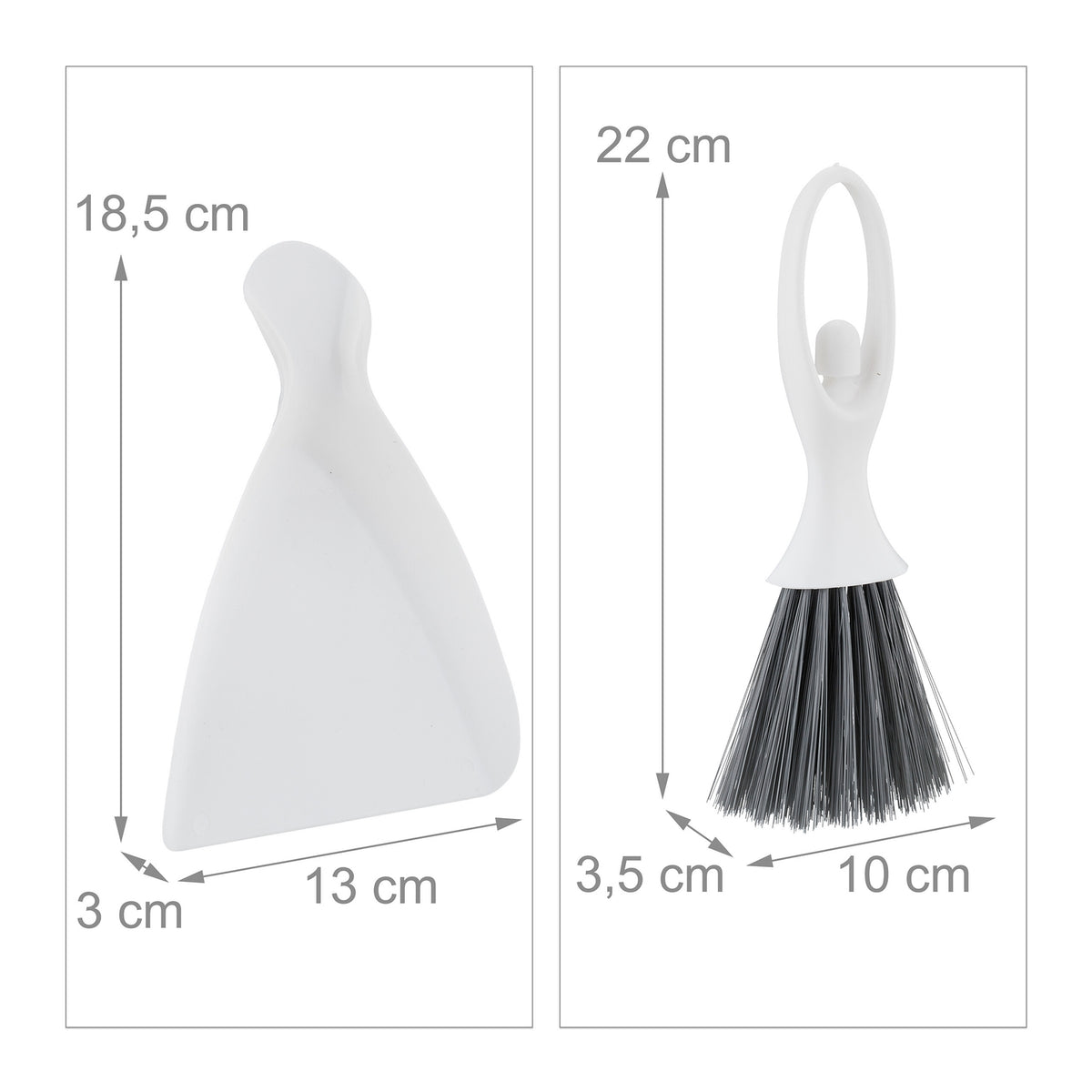 Mini Dustpan & Brush Set, 4-Pack, Compact Design