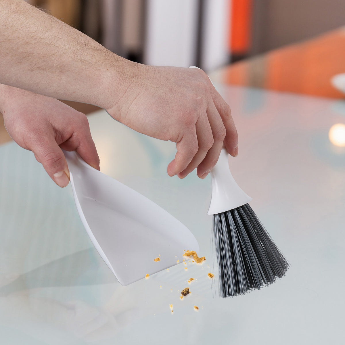 Mini Dustpan & Brush Set, 4-Pack, Compact Design