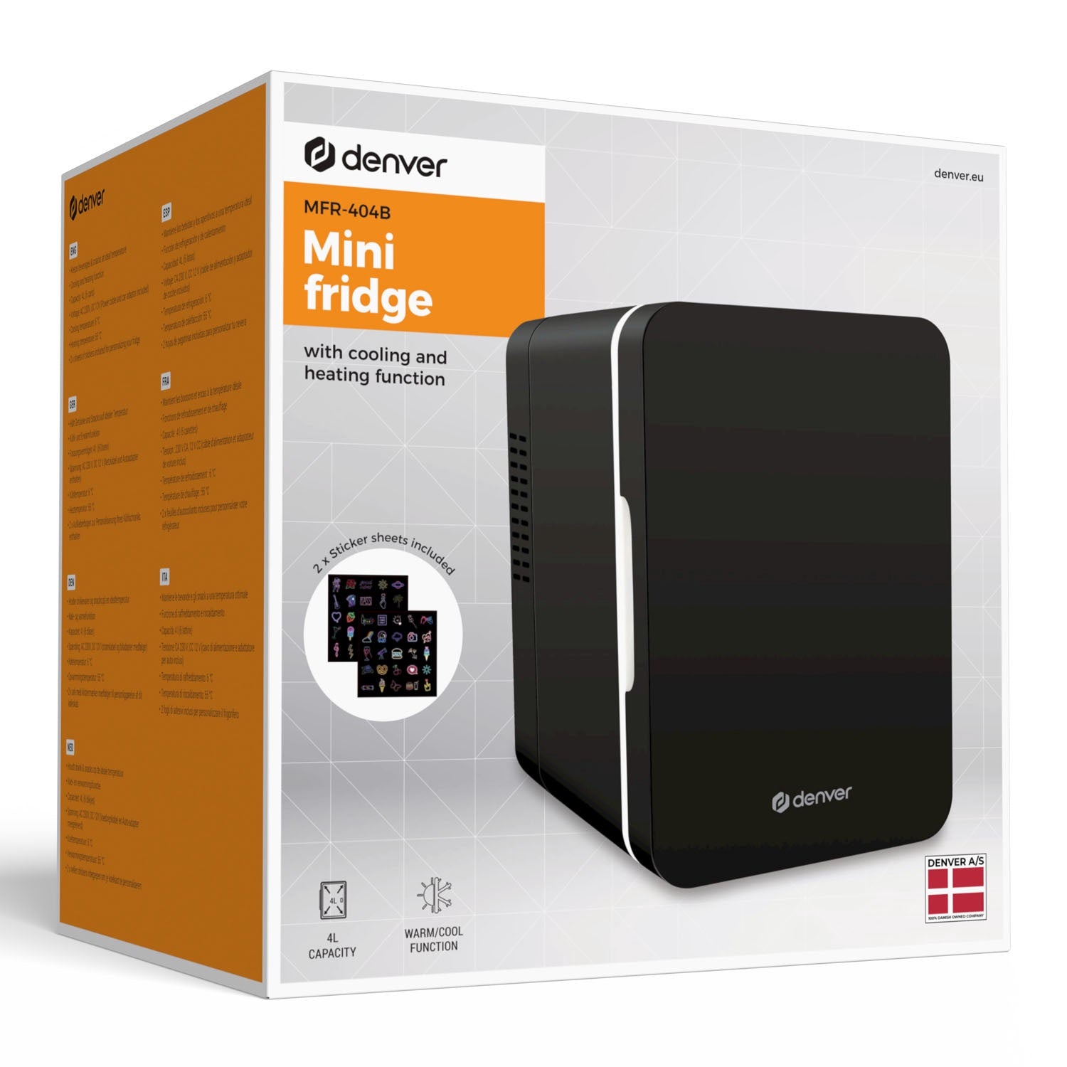 Mini Fridge/Warmer, 4L, 220V + 12V, Black