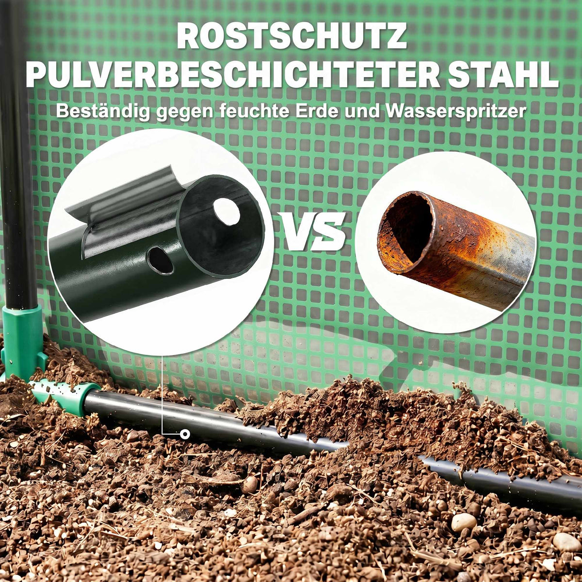 Mini Greenhouse with Weatherproof PE Cover, 180 x 92 x 92 cm
