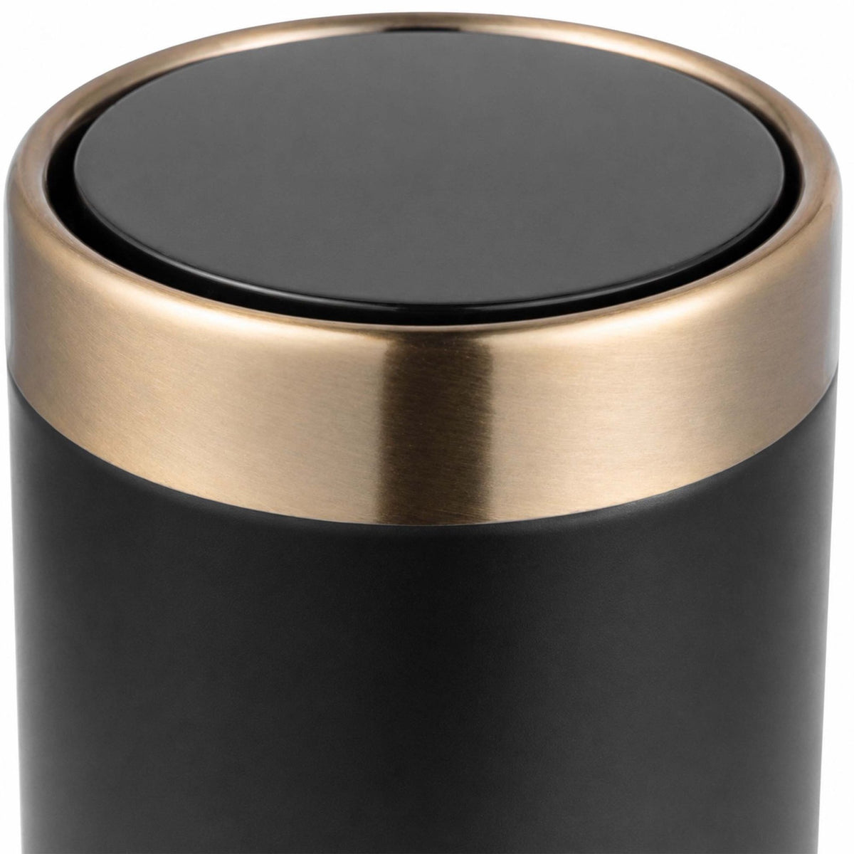 Mini Table Bin, 1.5L, Black – Metal Swing Lid