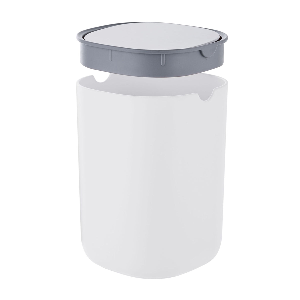 Mini Table Bin with Swing Lid, 1.5L – White