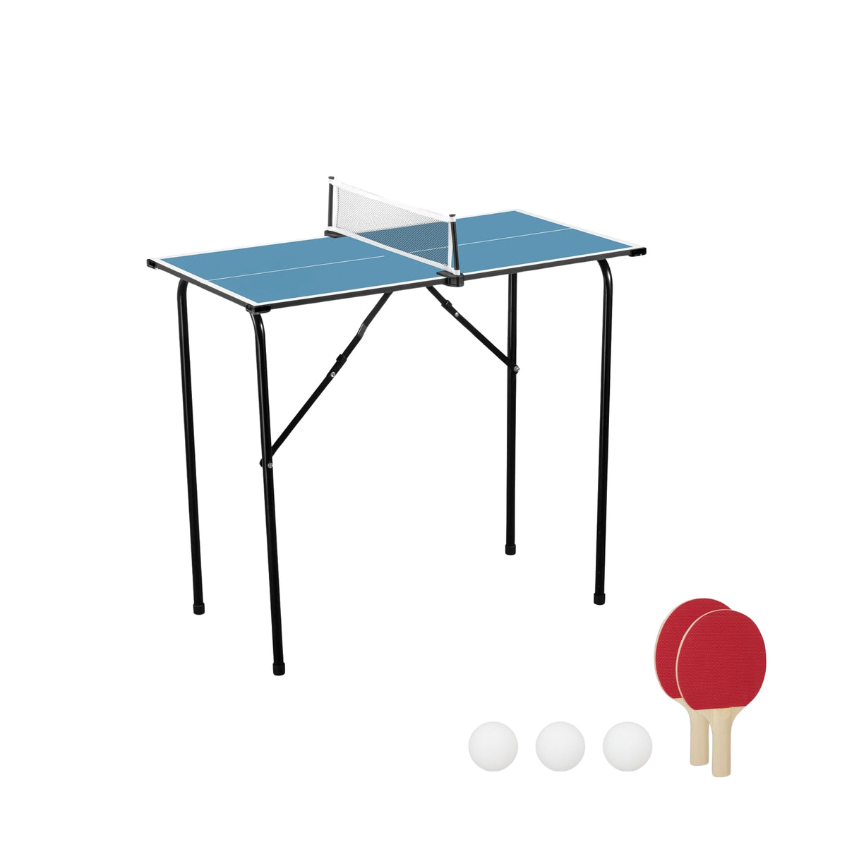 Mini Table Tennis Set – Foldable, Portable, Complete