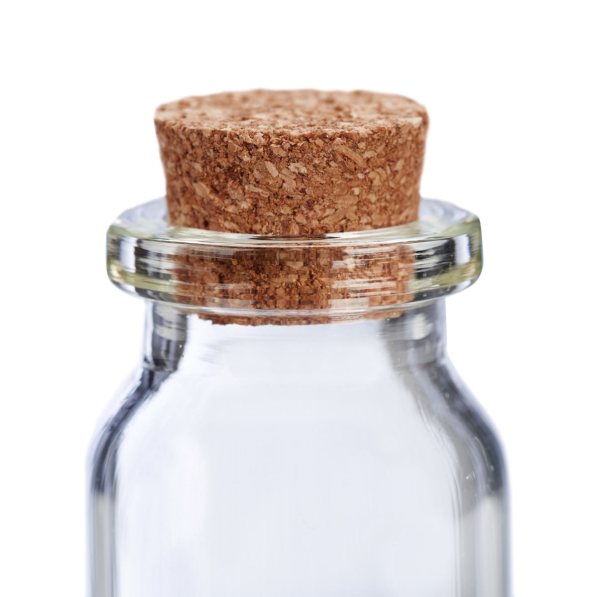 Mini glass bottles with corks Set of 72