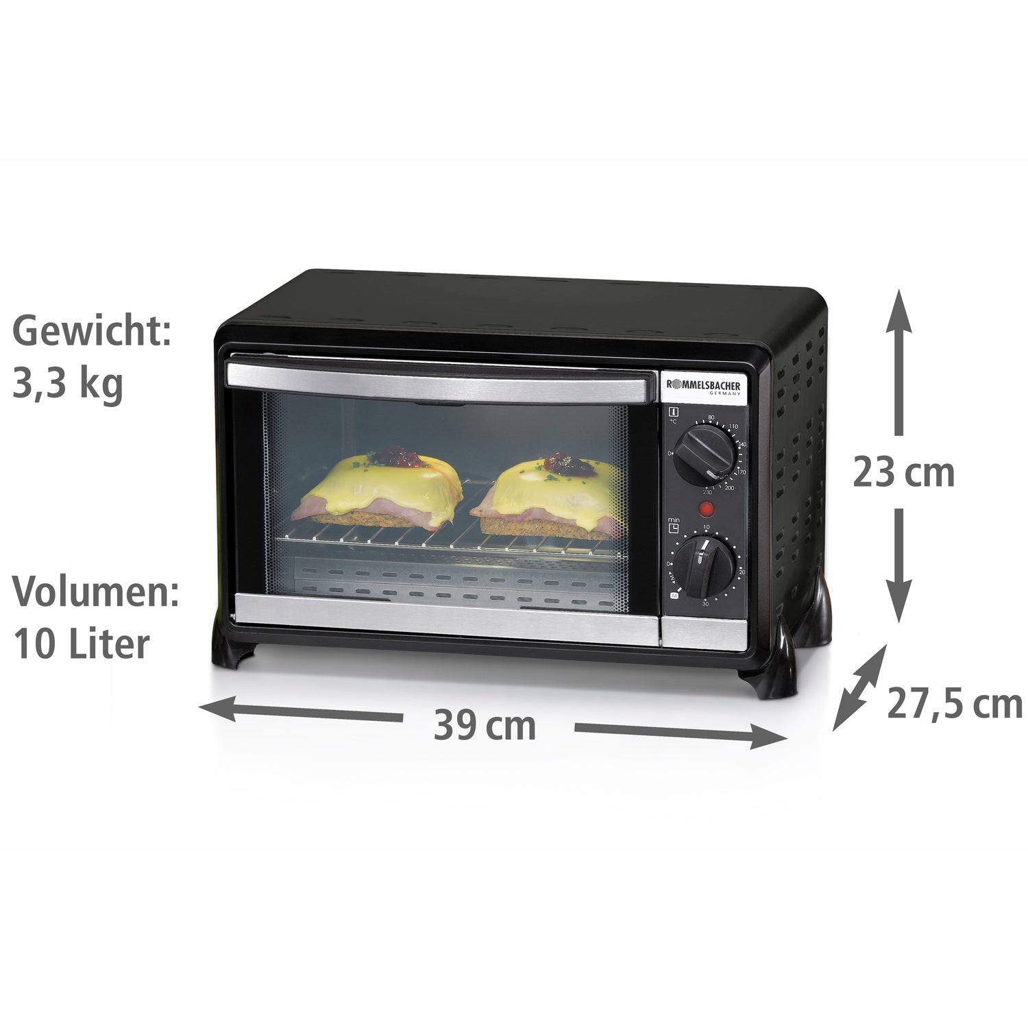 Mini oven 10l BG 950 Speedy timer function. Energy saving