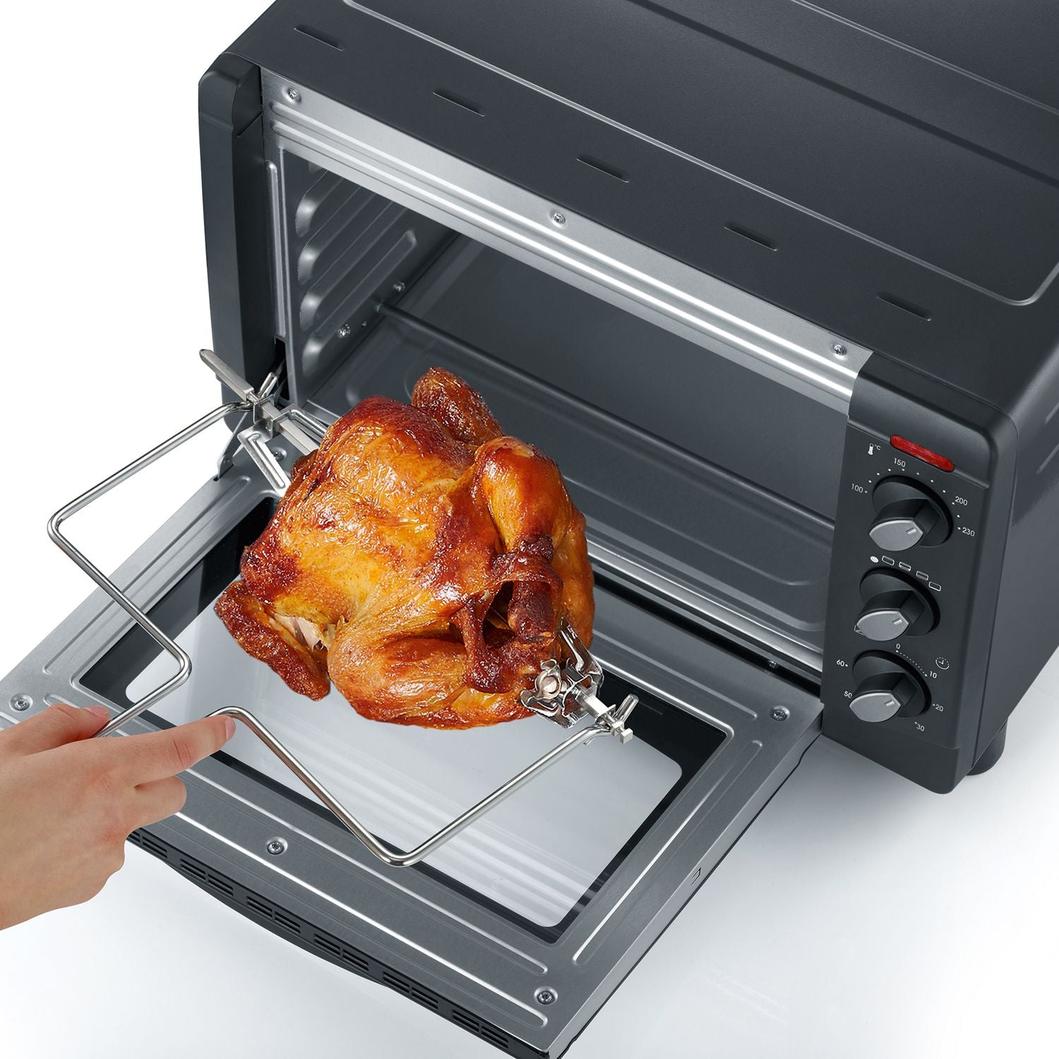 Mini oven 20 l. hot air black TO2068