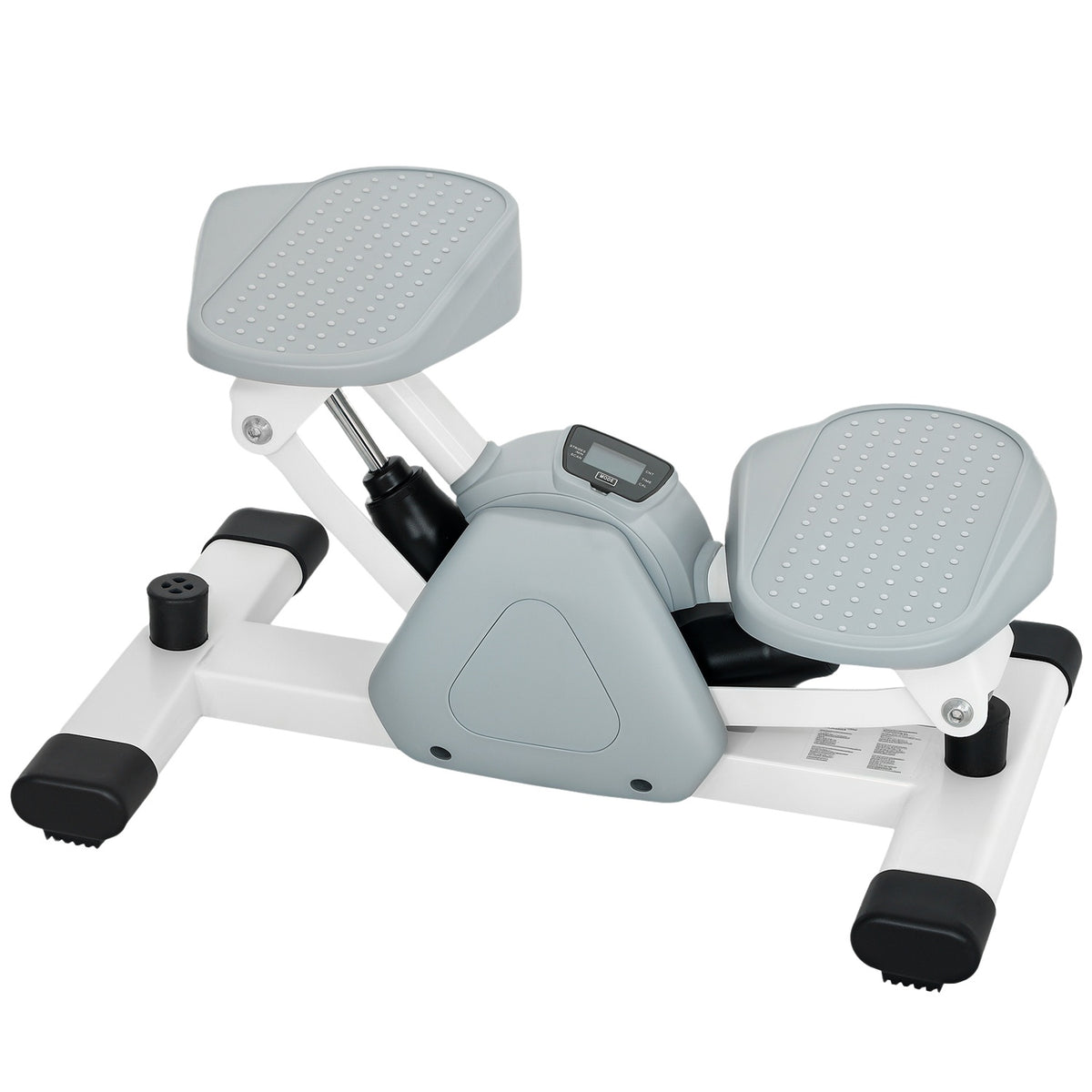 Mini stepper for home with LCD display, up-down stepper with non-slip pedals, stepper home trainer up to 100 kg, for leg training, home office fitness exercise, gray |