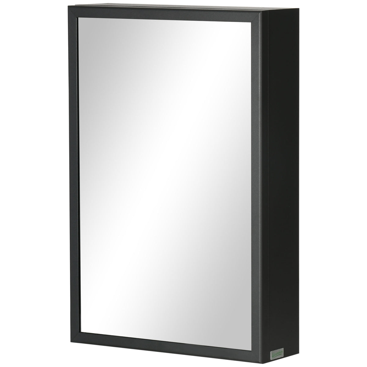 Mirror Cabinet, Bathroom Cabinet with 3 Tiers, Medicine Cabinet, Wall Cabinet for Bedroom, Black, 40 x 12 x 60 cm