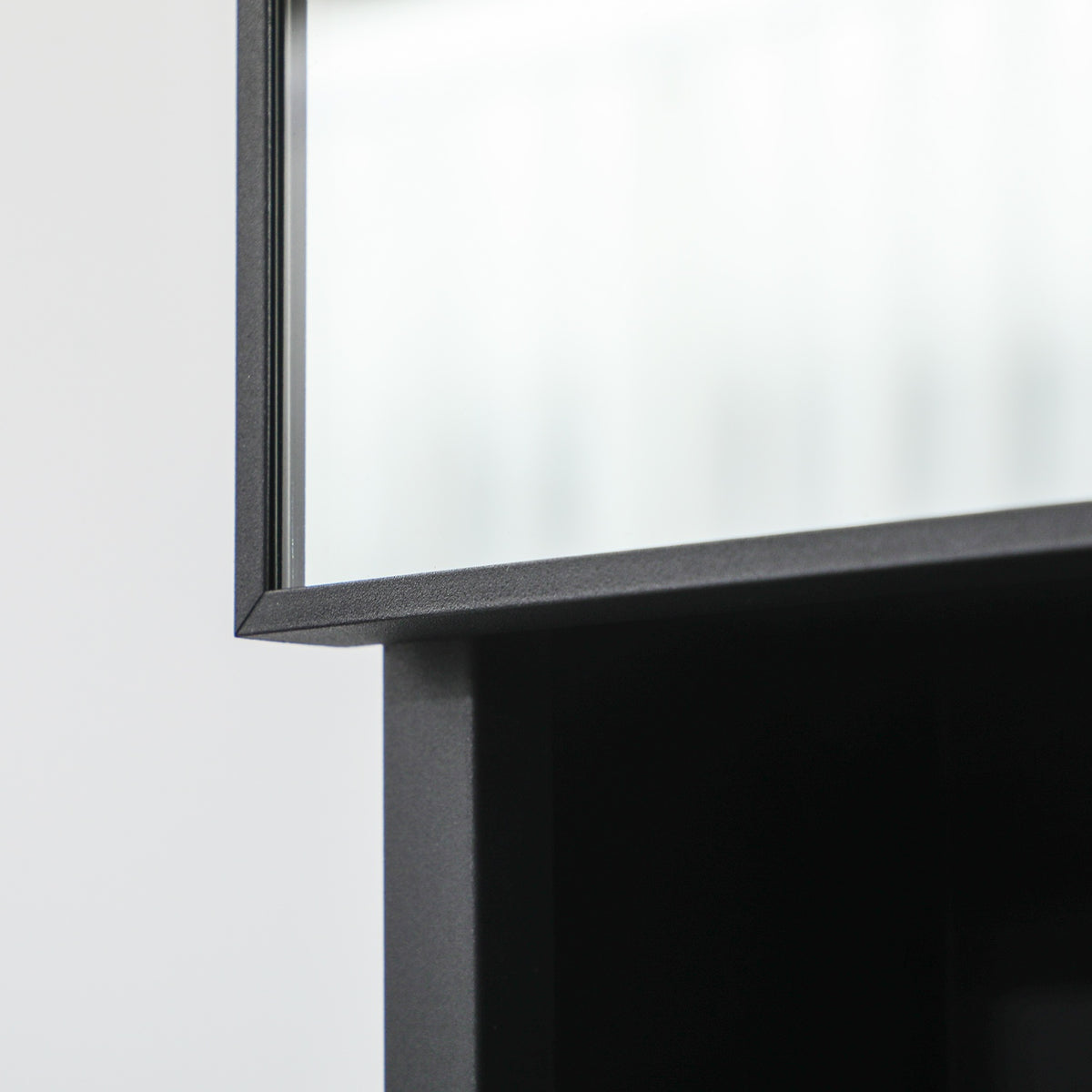 Mirror Cabinet Bathroom Cabinet with 5 Tier Double Door Wall Cabinet Medicine Cabinet for Bedroom Black 60 x 13.5 x 70cm