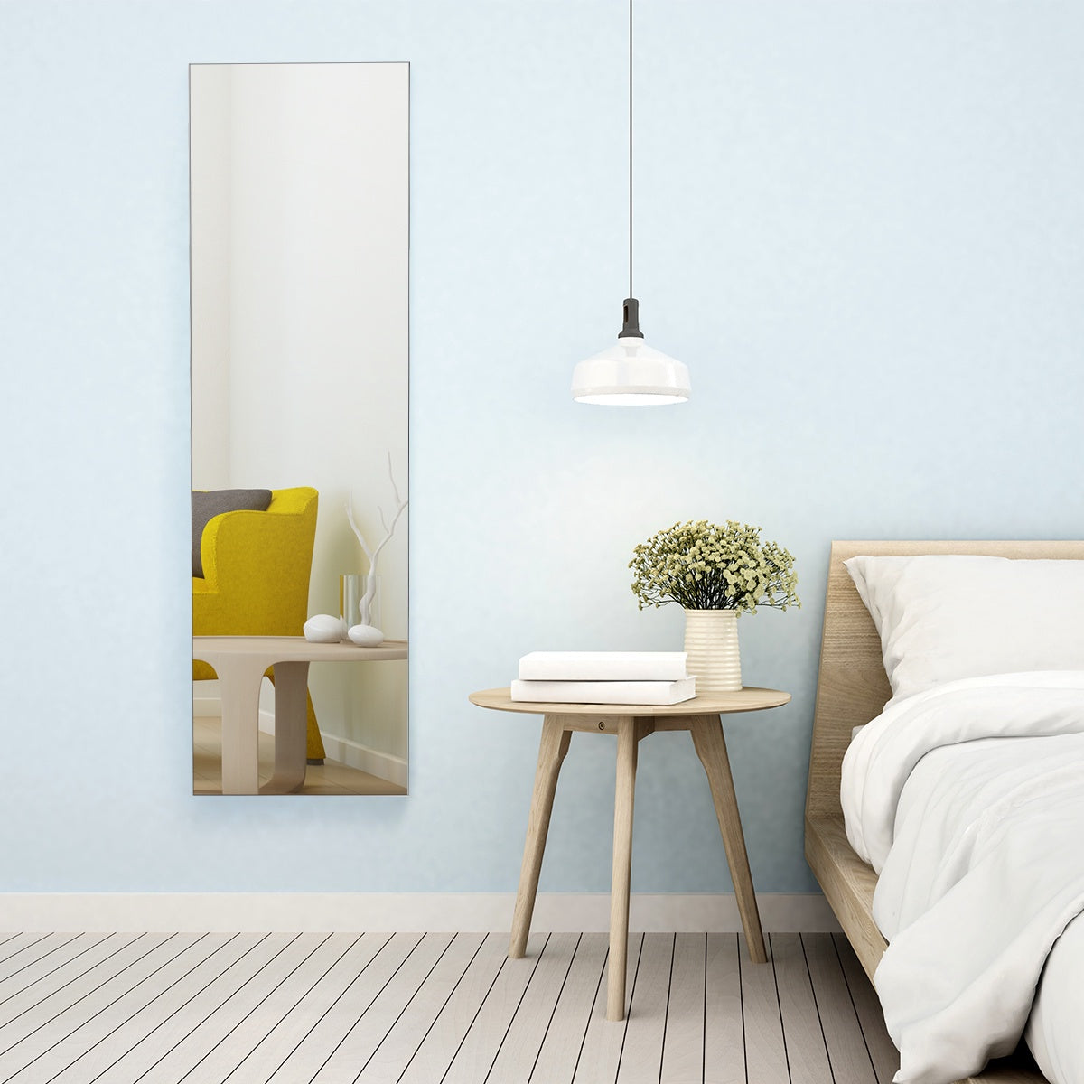 Mirrored Jewelry Cabinet With LED Lights, Wall or Door Mount