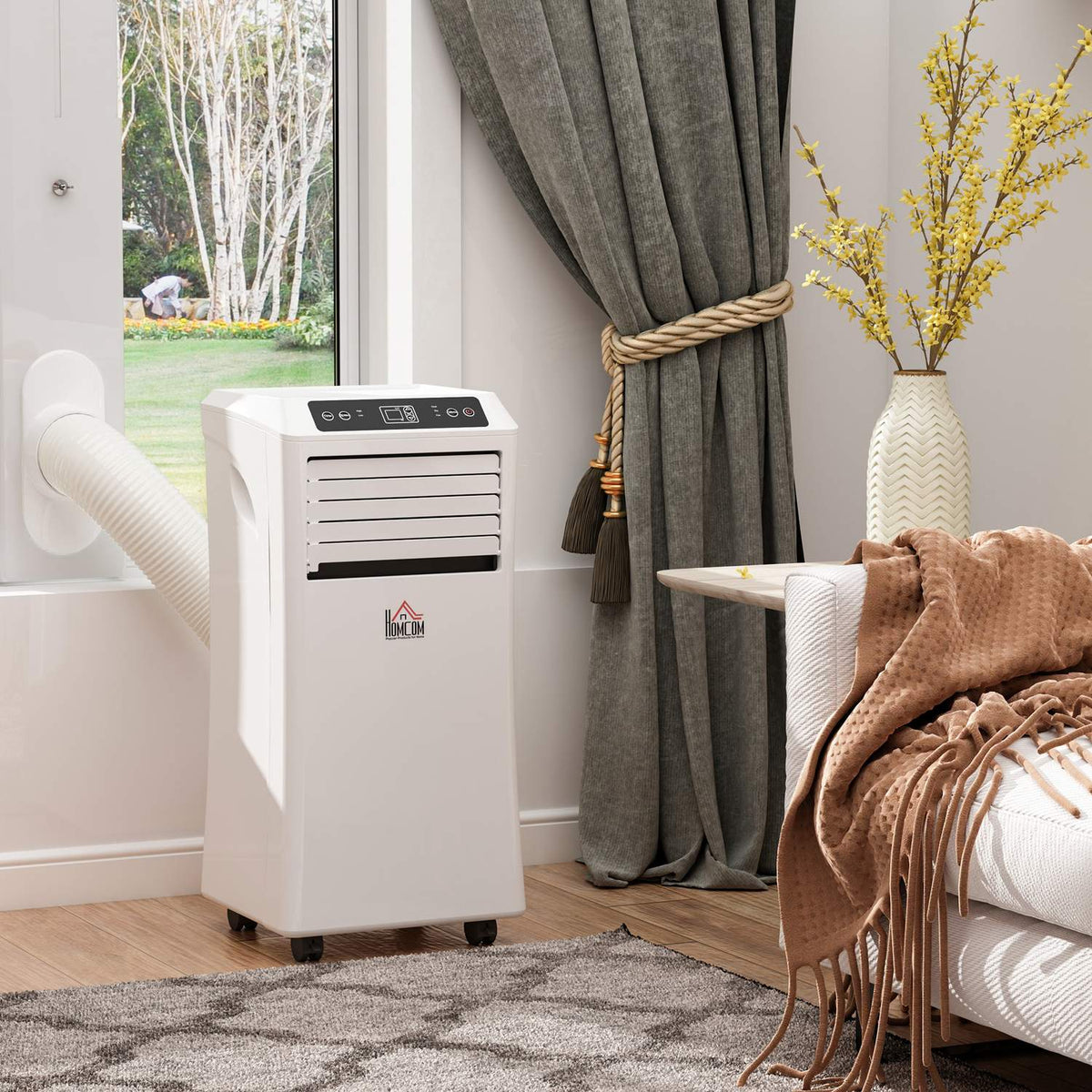 Mobile Air Conditioner 2.6 Kw 3-In-1 Air Conditioner Cooling Dehumidification And Ventilation 12-18㎡ 24H Timer With Remote Control 2 Speed Levels
