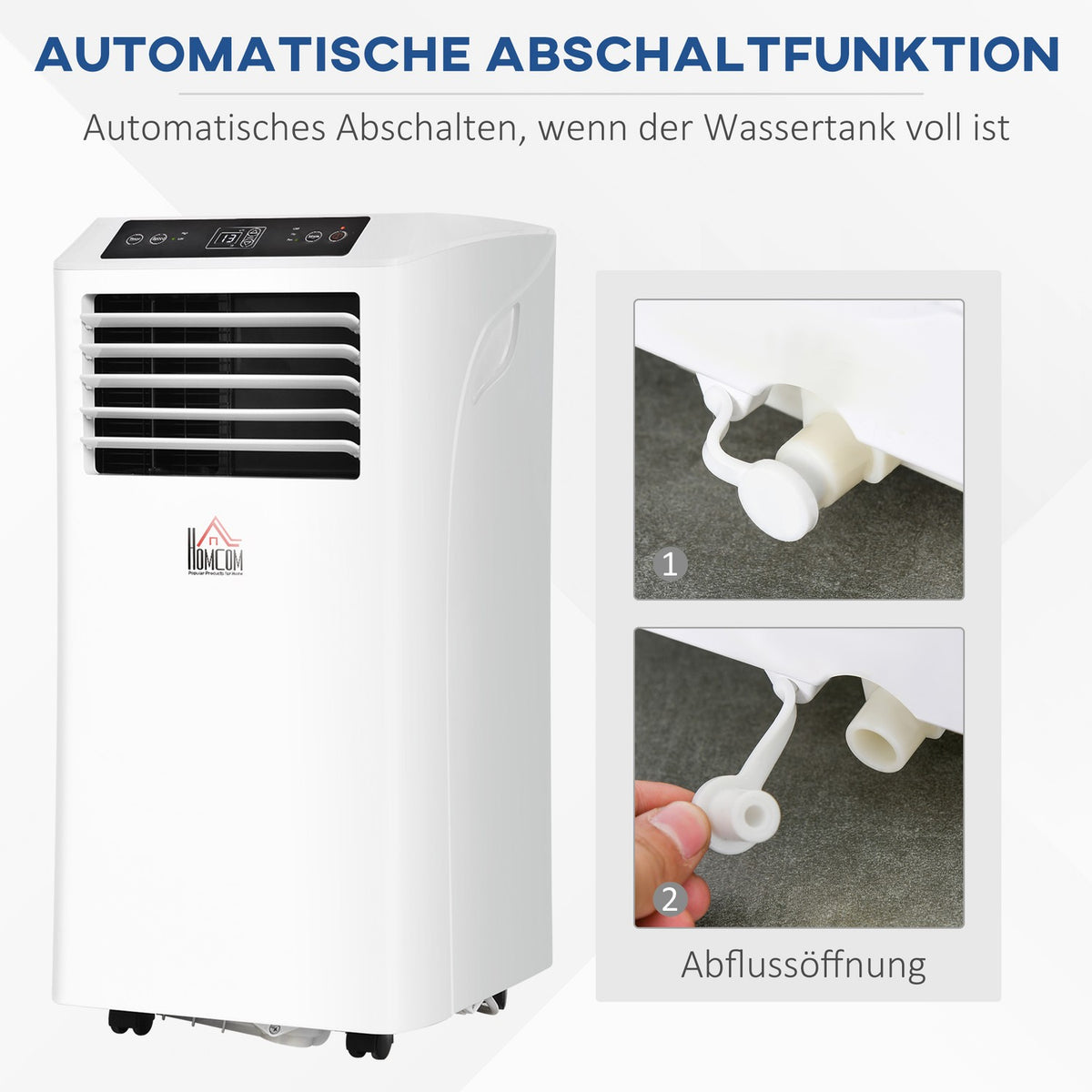 Mobile Air Conditioner 2.9 Kw 3-In-1 Air Conditioner Cooling Dehumidification And Ventilation 12-18㎡ 24H Timer With Remote Control 2 Speed Levels