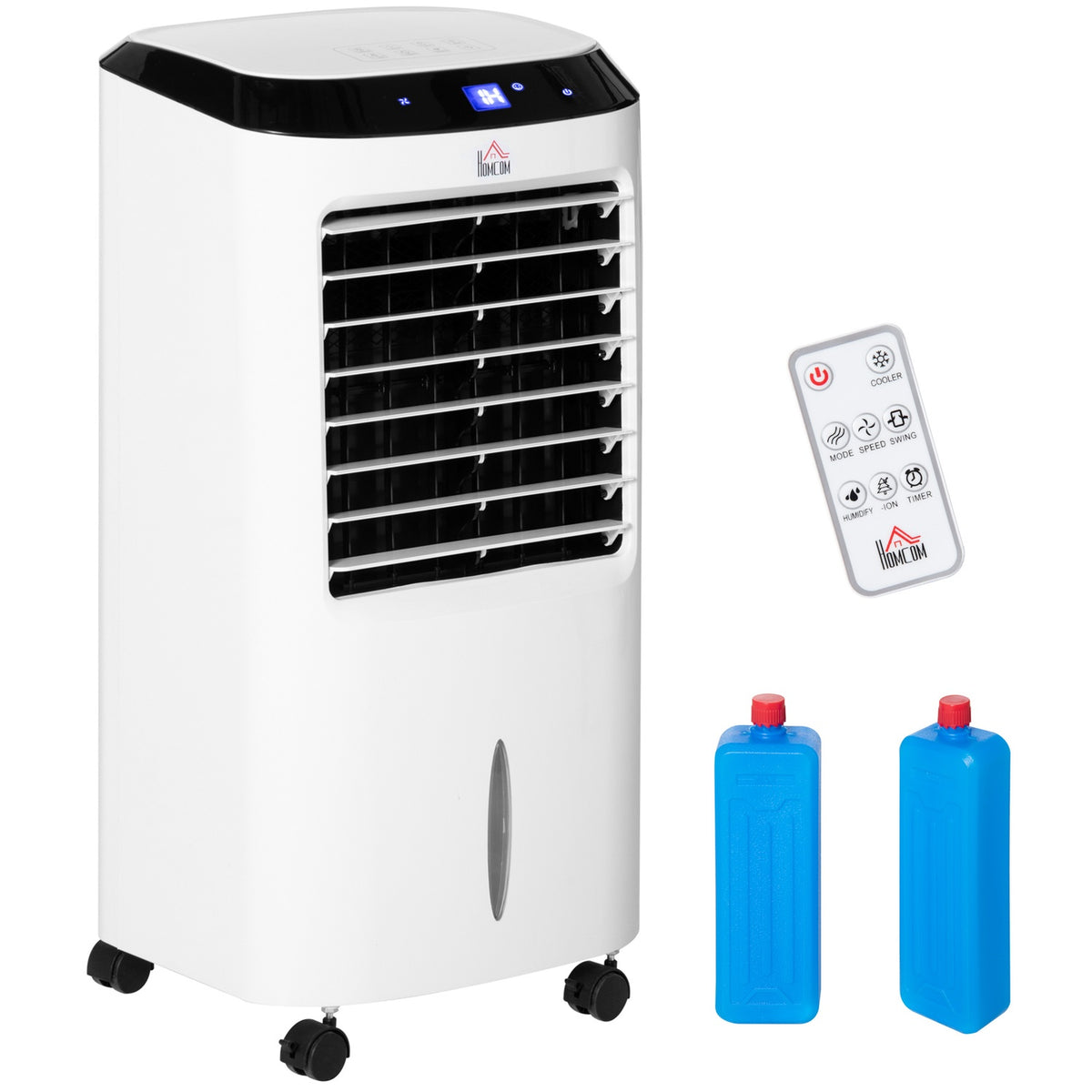 Mobile Air Conditioning With Air Humidification Water Cooling Air Conditioner Air Cooler 8H Timer Remote Control Usage Space 20㎡ 600W Abs 38.2X31.6X76Cm