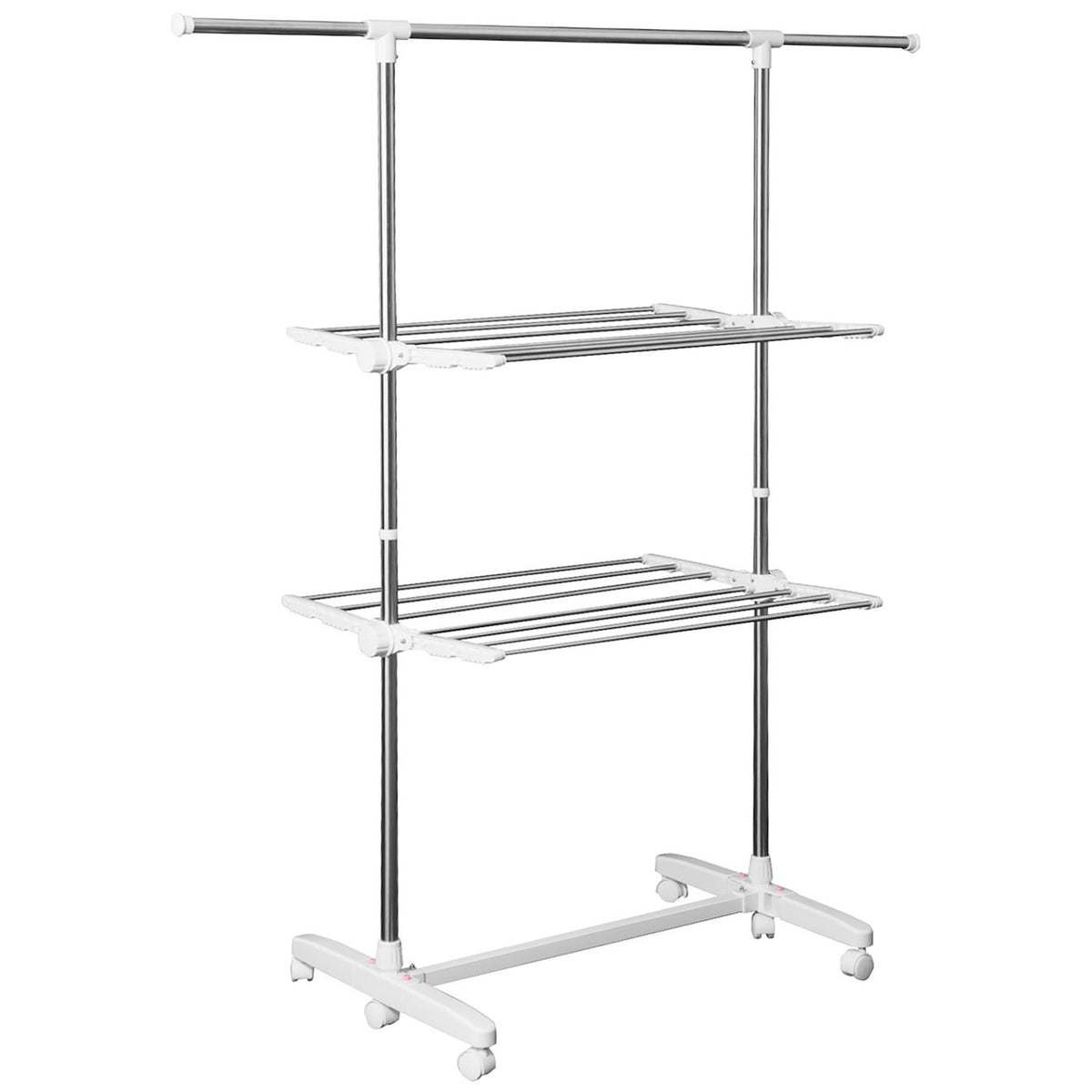 Mobile Clothes Airer Tumble Dryer Tower Side Wings Foldable On 2 Levels (2 Levels)