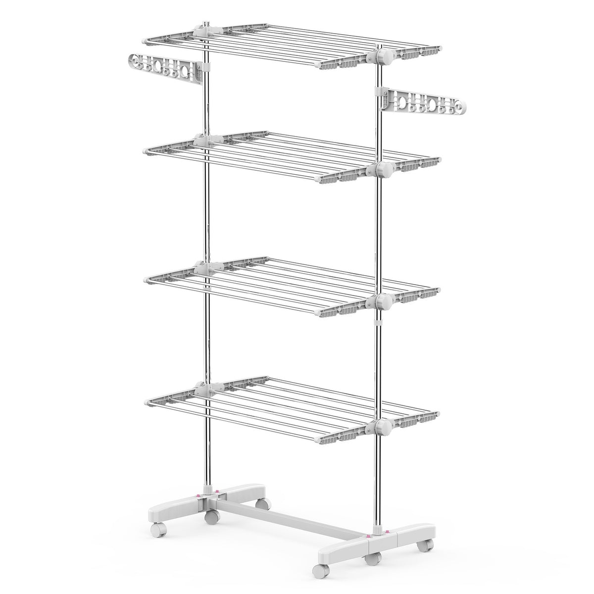 Mobile Clothes Airer Tumble Dryer Tower Side Wings Foldable To 3 Or 4 Levels (4 Levels)