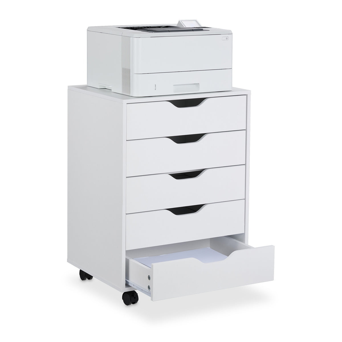 Mobile File Cabinet with 5 Drawers and Wheels