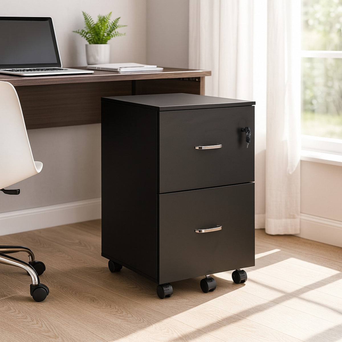 Mobile File Cabinet with Lock & Suspension Files