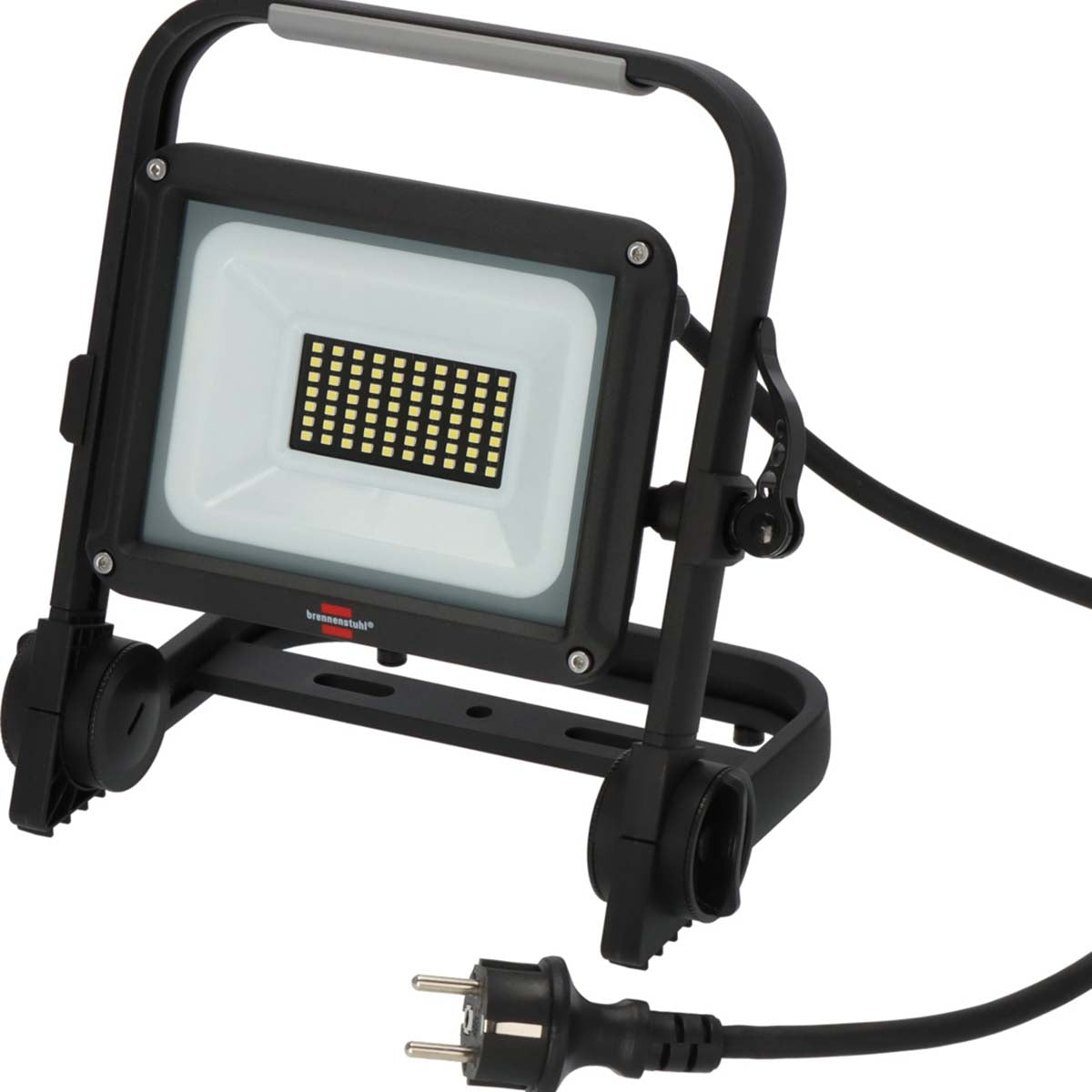 Mobile LED construction lamp JARO 4060 M / LED emergency lighting for outside 30W (work lamp with 3m cable and quick release, LED floodlight IP65, 3450lm)