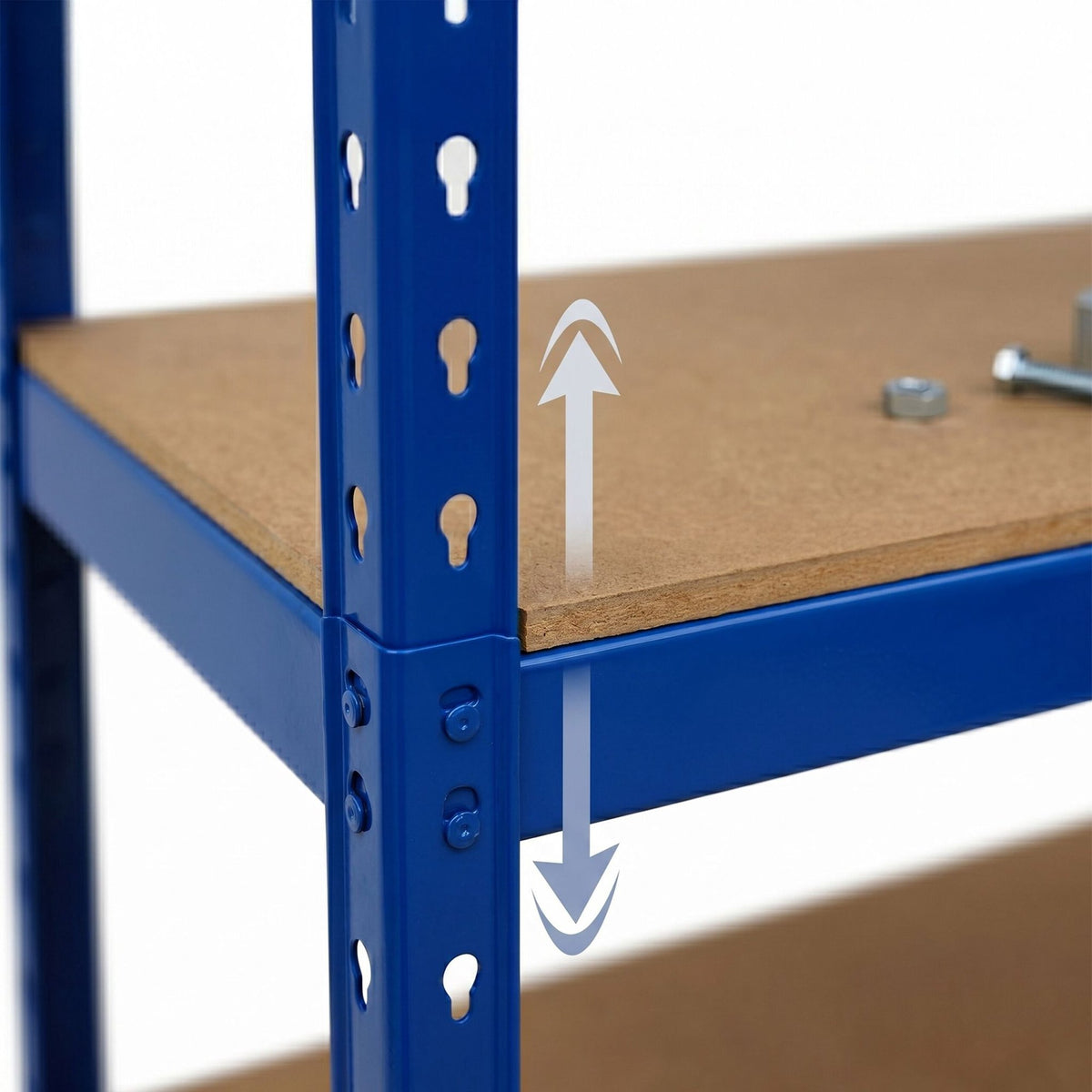 Mobile Metal Shelving Unit – Adjustable Steel, Locking Casters
