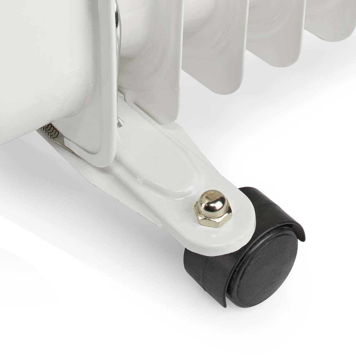 Mobile Oil Radiator | 800 / 1200 / 2000 W | 9 Fins | Adjustable thermostat | 3 Heat Settings | Fall over protection | White