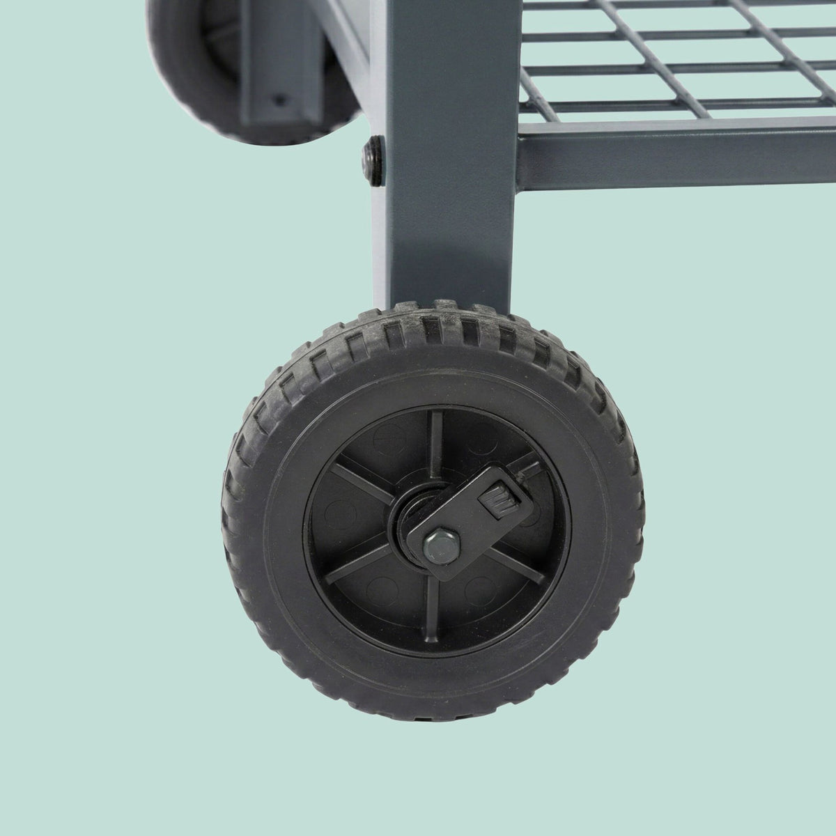 Mobile Raised Garden Bed With Wheels and Storage Shelf