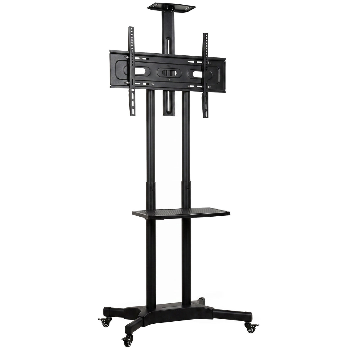 Mobile TV Stand with Adjustable Height, 32-75 Inch, Metal