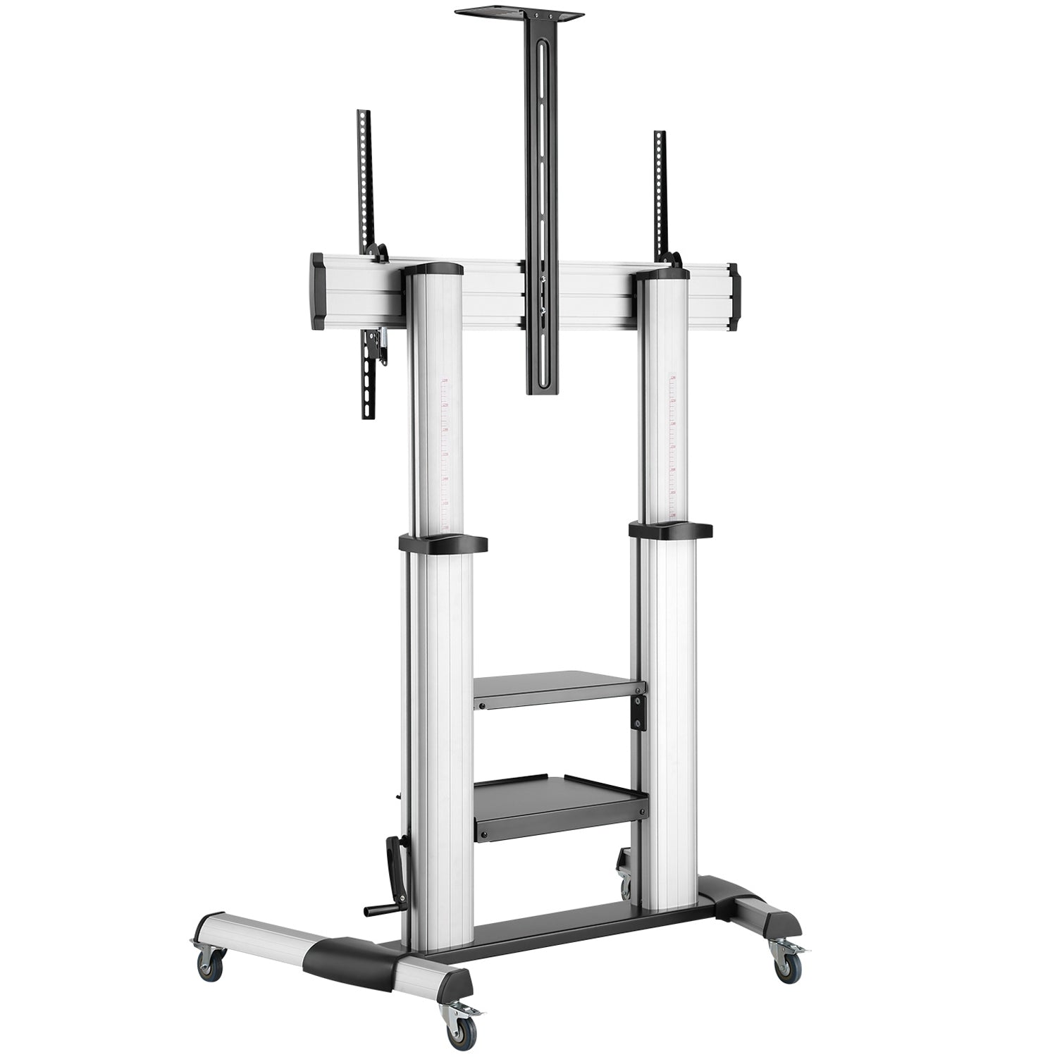 Mobile TV Stand with Wheels, 60-100"", 100kg Capacity