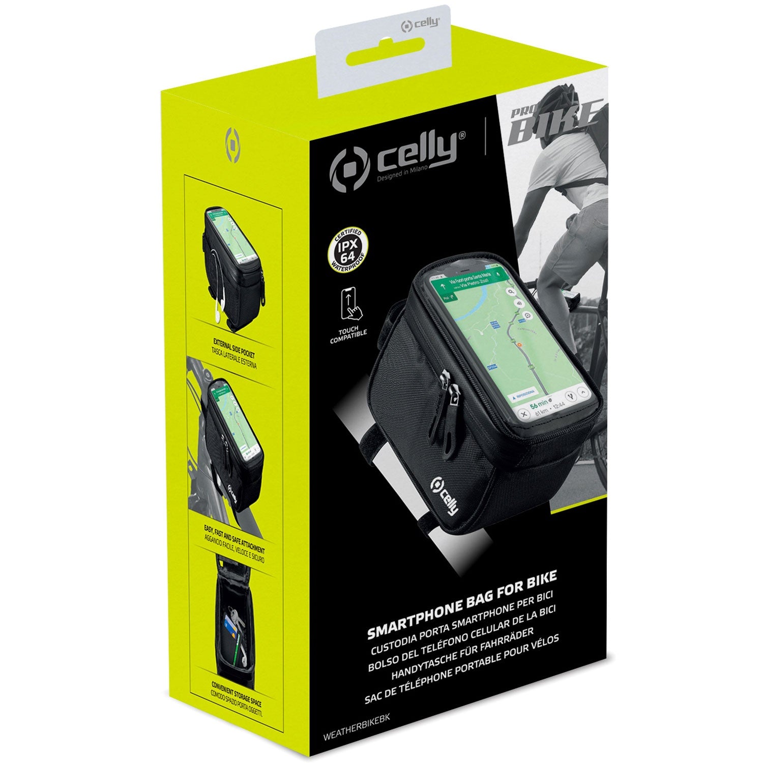 Mobile holder/Waterproof bag for bicycle IP64