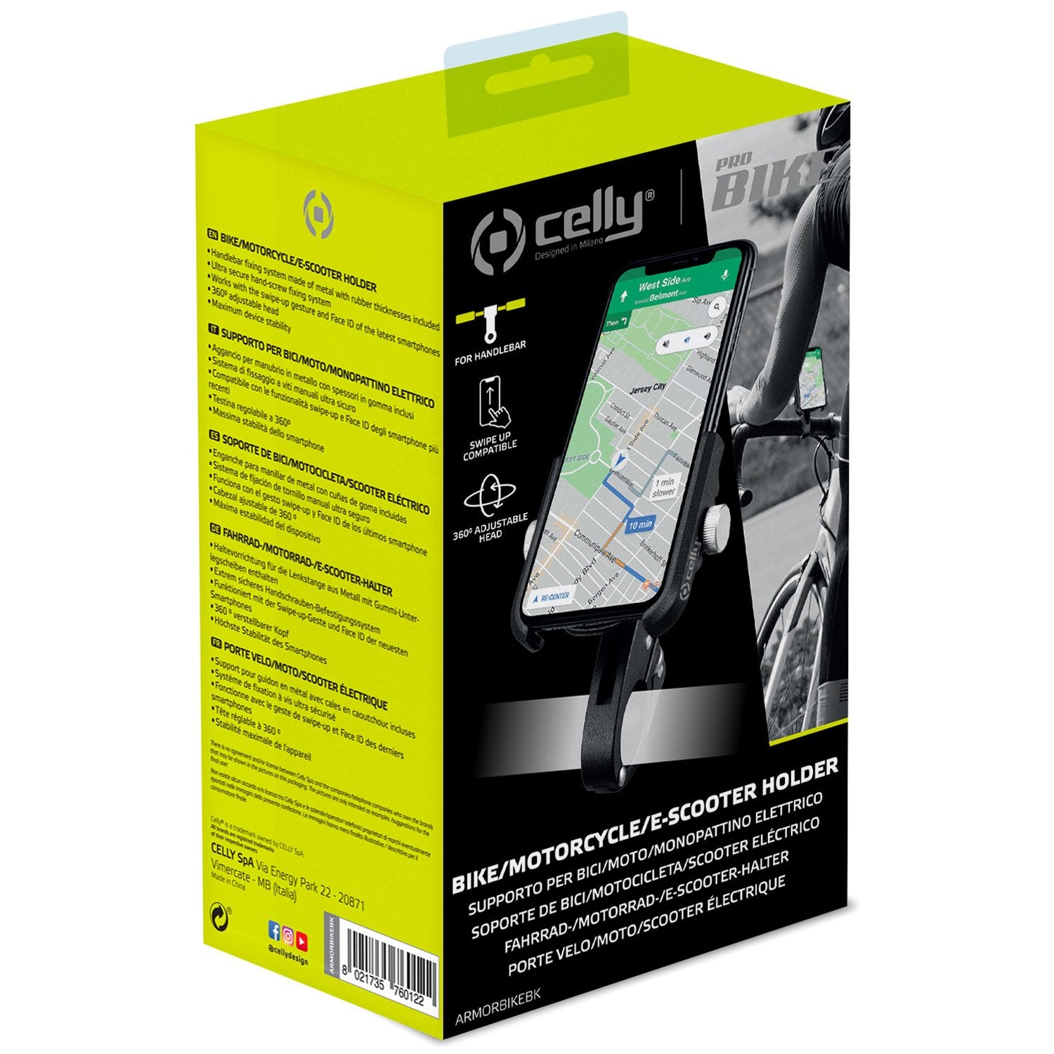 Mobile phone holder made of metal for bicycle