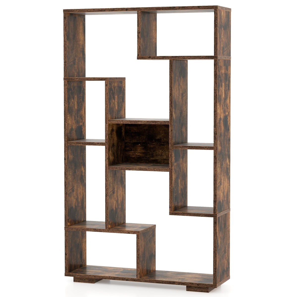 Modern Bookshelf with Open Shelves & Anti-Tip, Brown