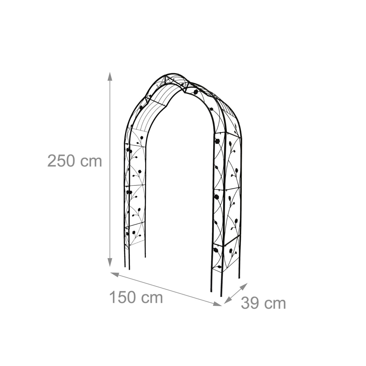 Modular Rose Arch, Metal Climbing Plant Support, 8-in-1