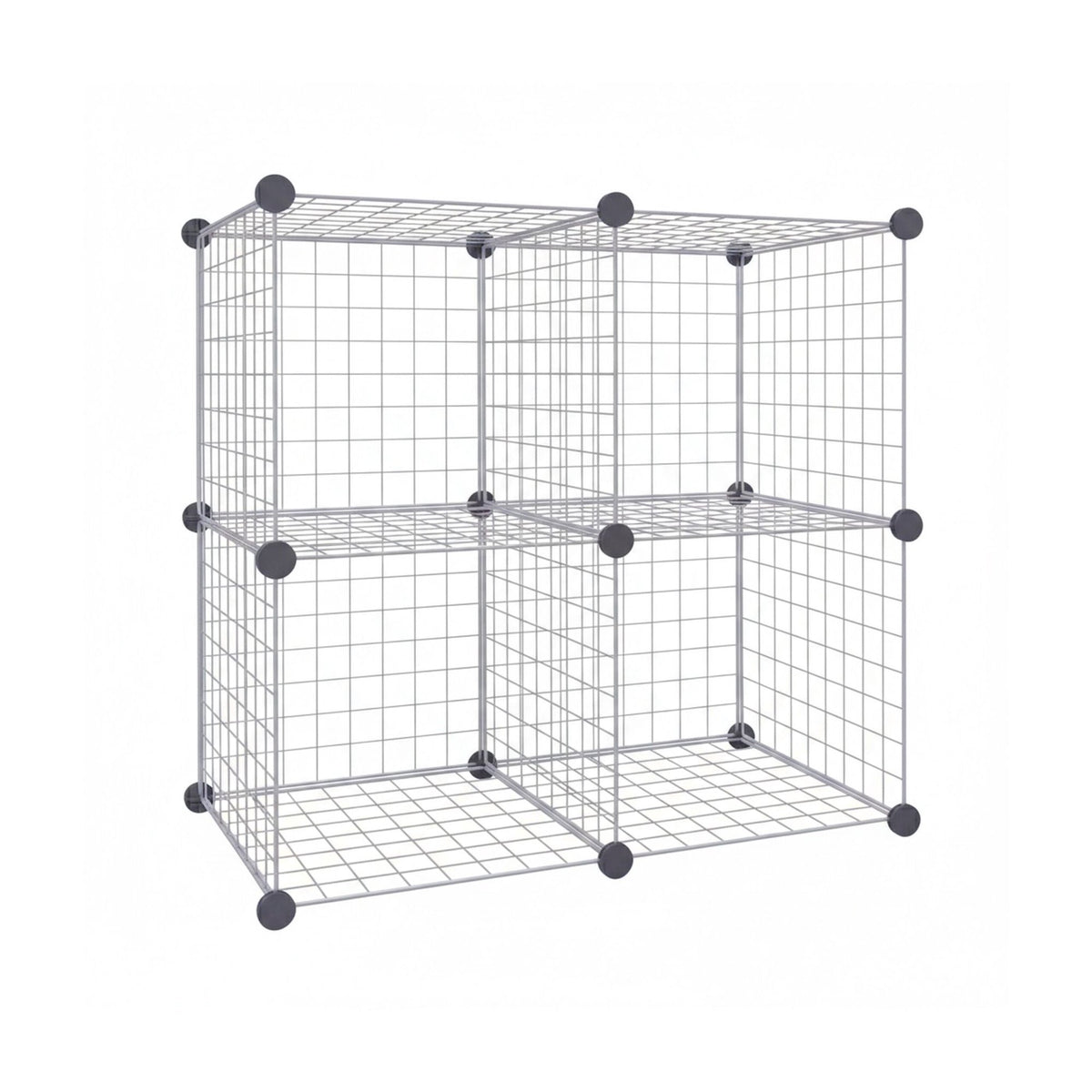 Modular Wire Cube Shelving Set – Metal, Click-Fit