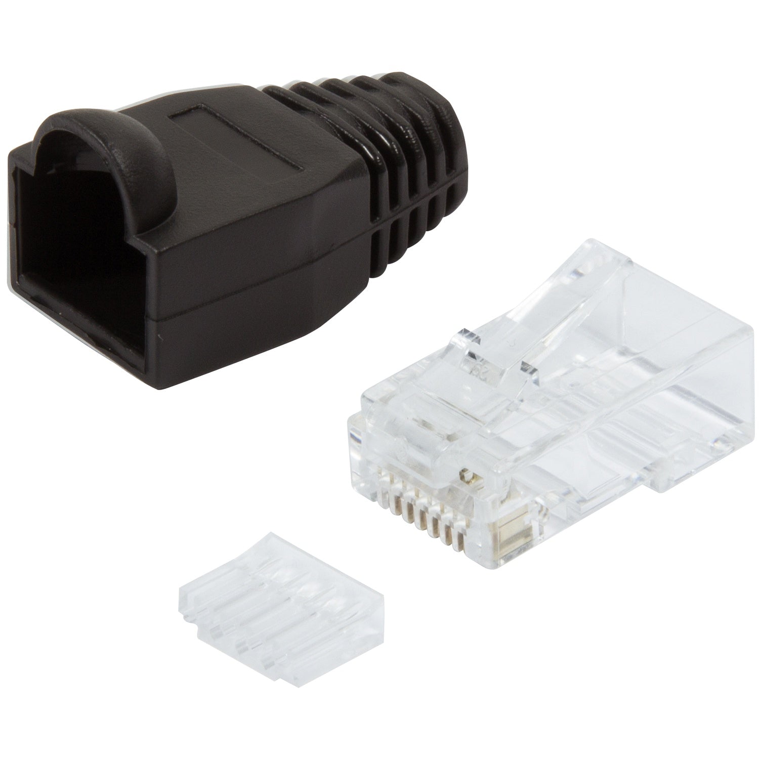 Modular plug + Bend protection Cat6 Unshielded 100+100 pcs
