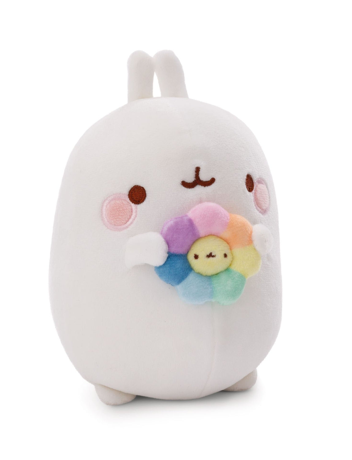 Molang Rainbow Flower Plush 16Cm