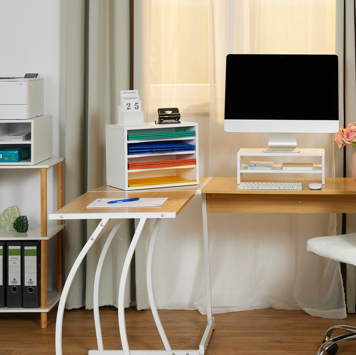 Monitor Stand with Storage Shelf – Ergonomic, Space-Saving