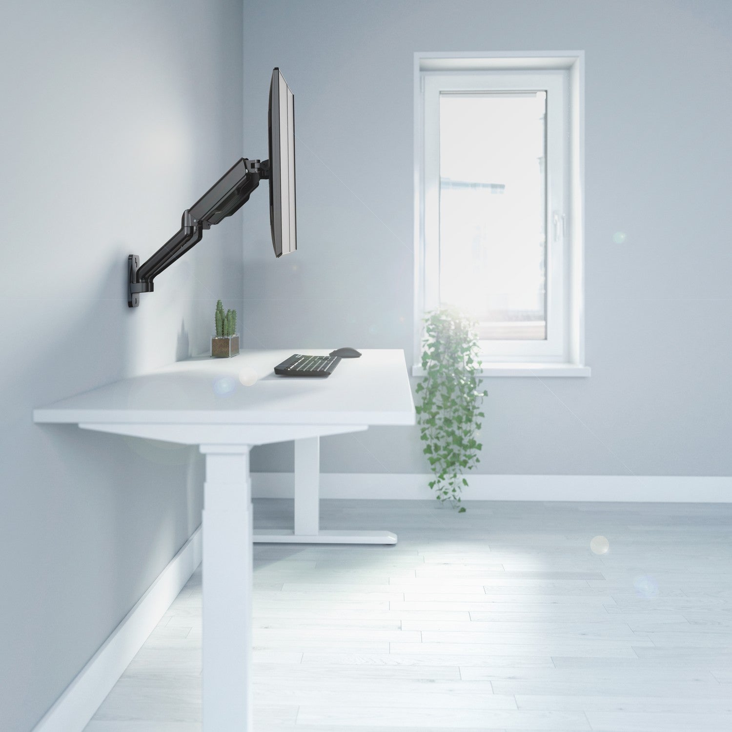 Monitor arm Wall mount 17-32" Double gas spring