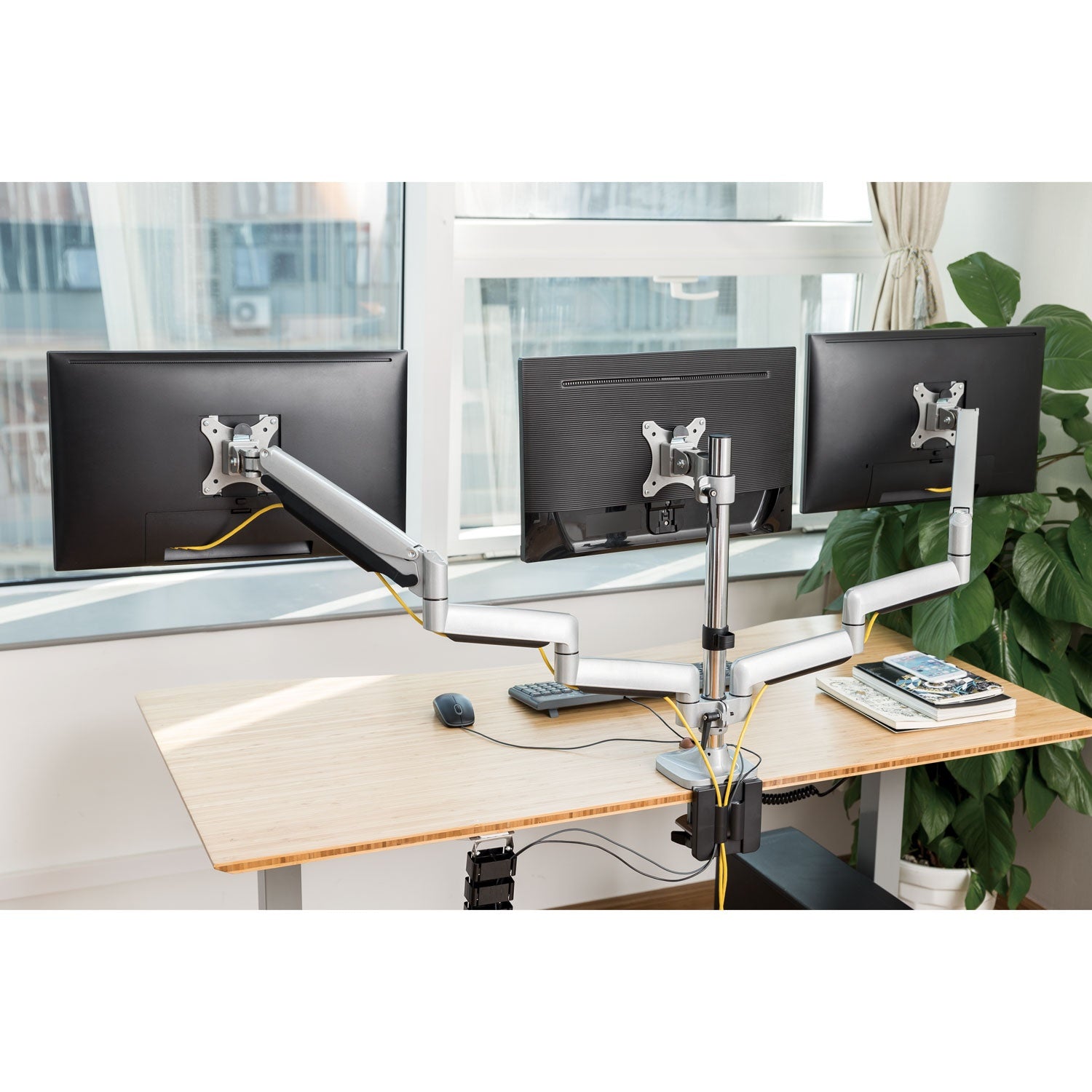 Monitor arm triple 13-32" gas