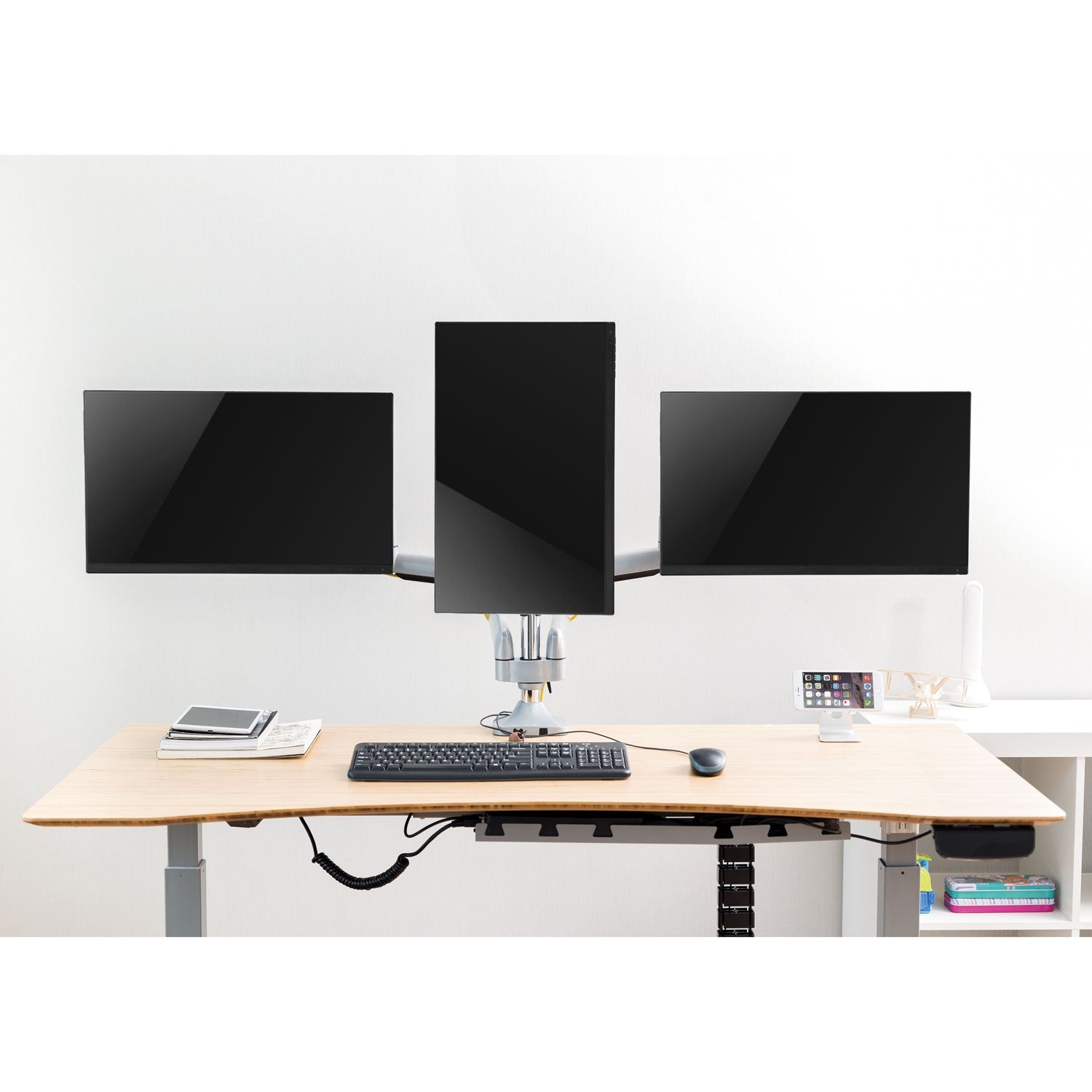 Monitor arm triple 13-32" gas
