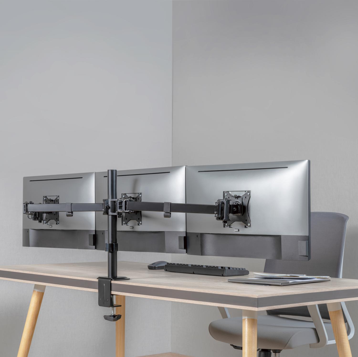 Monitor arm triple 17-27" 2x658mm