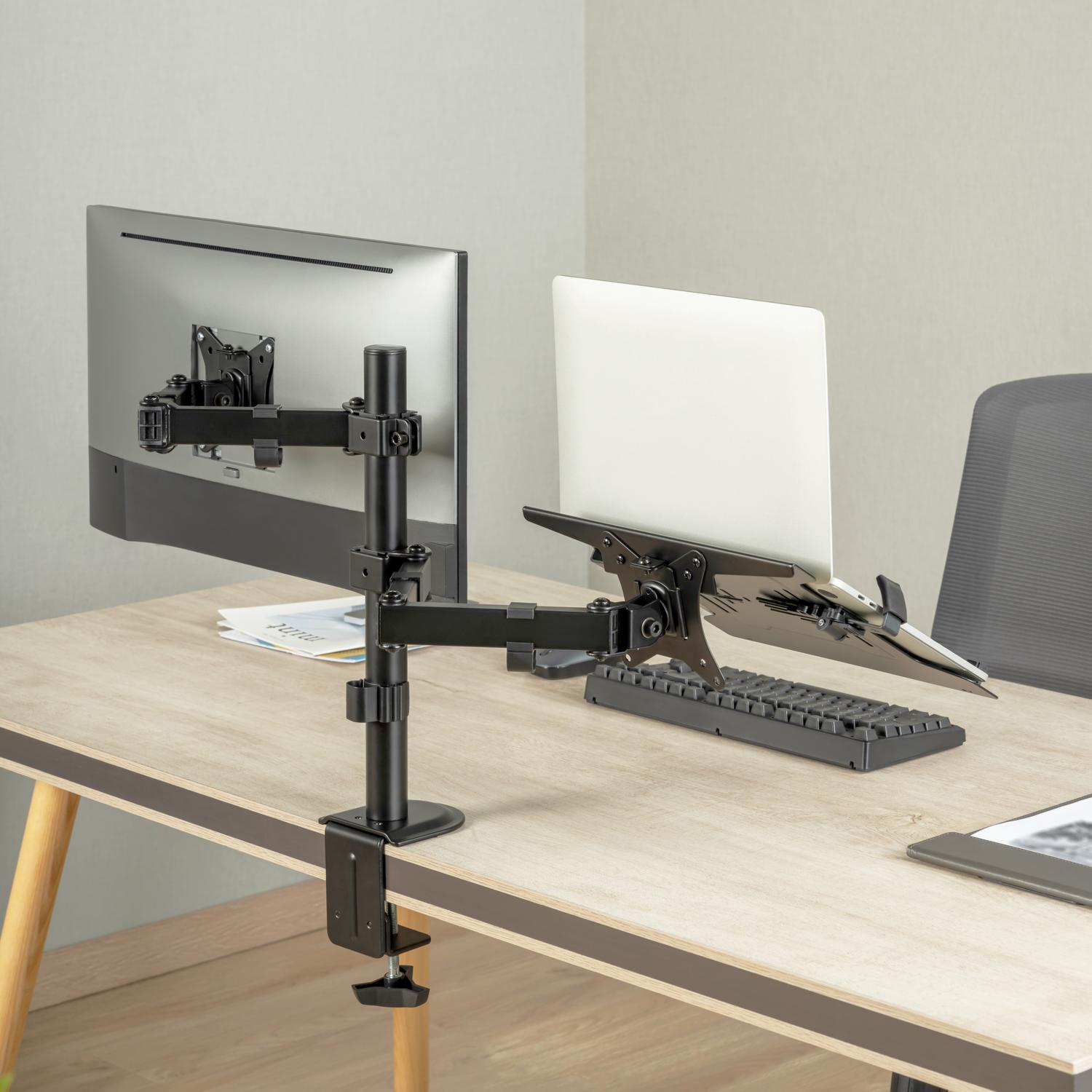 Monitor mount 17-32" with holder for laptop/tablet 10-15.6"
