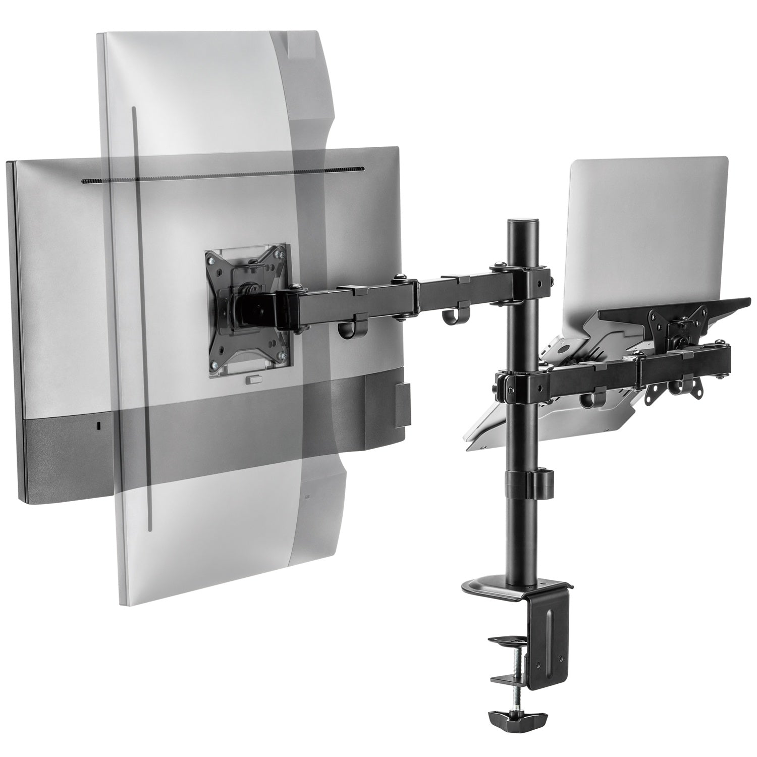 Monitor mount 17-32" with holder for laptop/tablet 10-15.6"