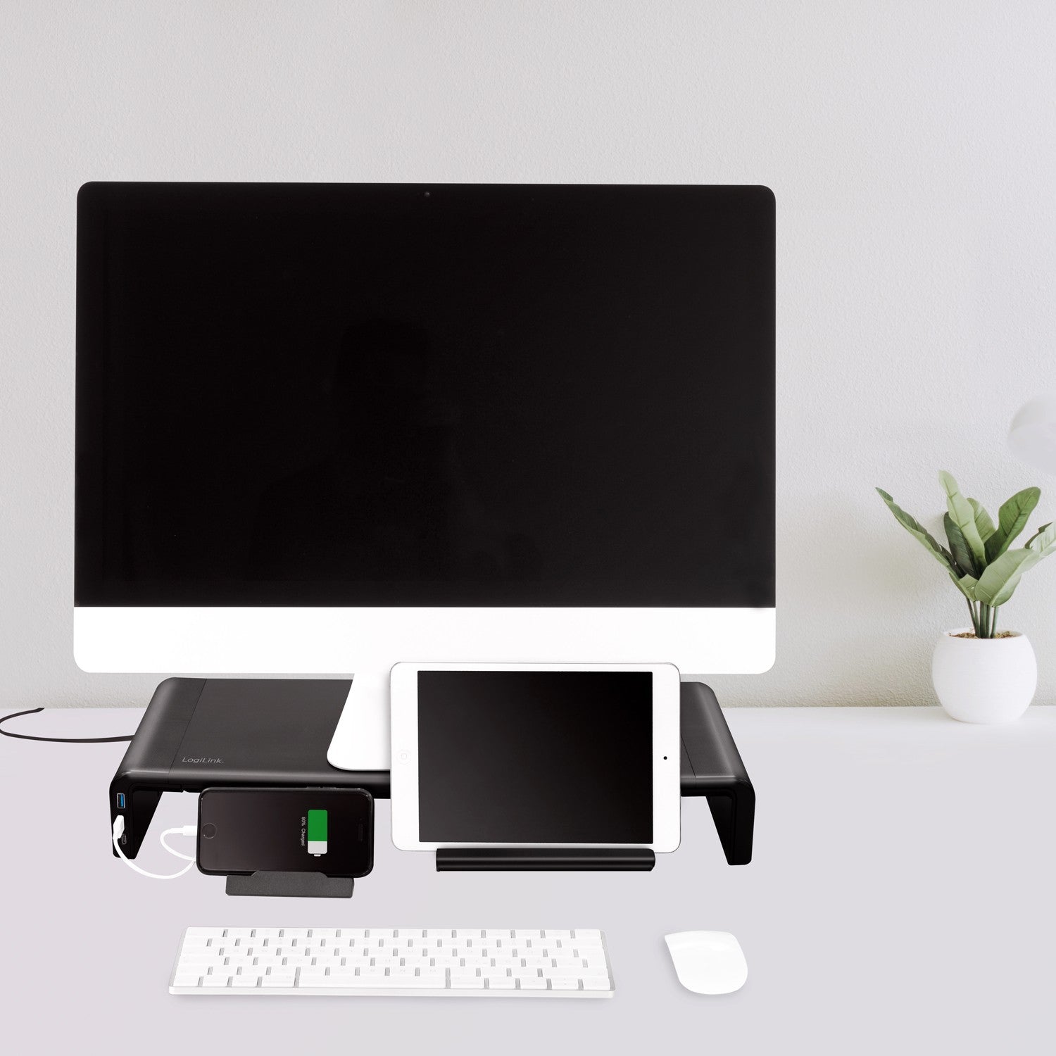 Monitor stand 63 cm with USB hub 3 port