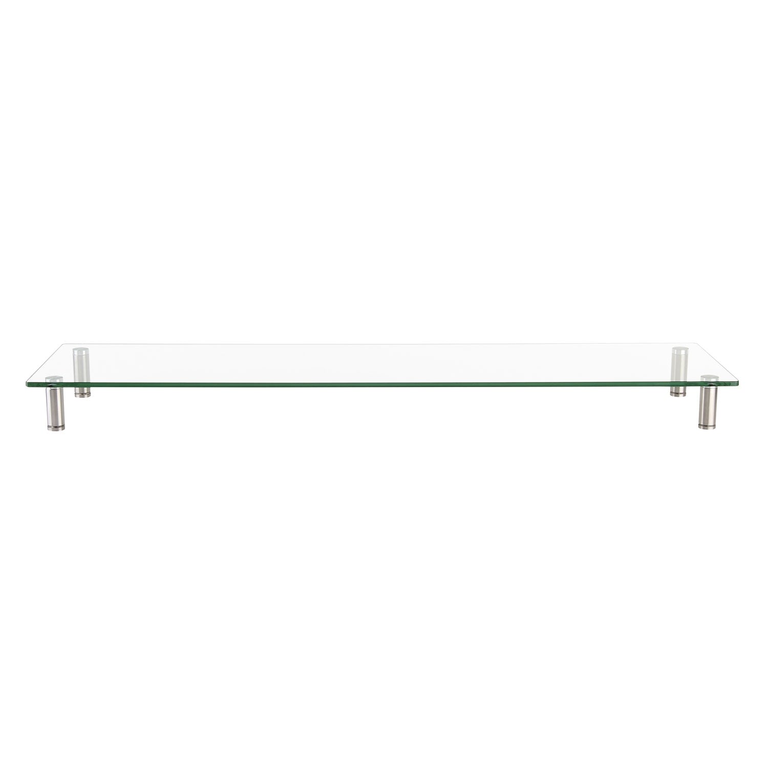 Monitor stand in glass/metal 1 m